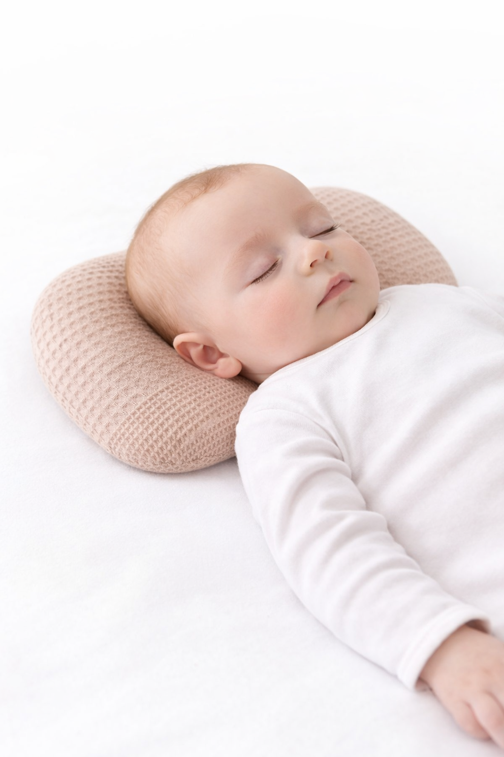 Jaju Baby Kahve Waffle Düz Kafa Yastığı Bebek Kafa Şekillendirici Yastık Bebek Yastığı Düz Kafa Sendorumu Önleyici Yastık