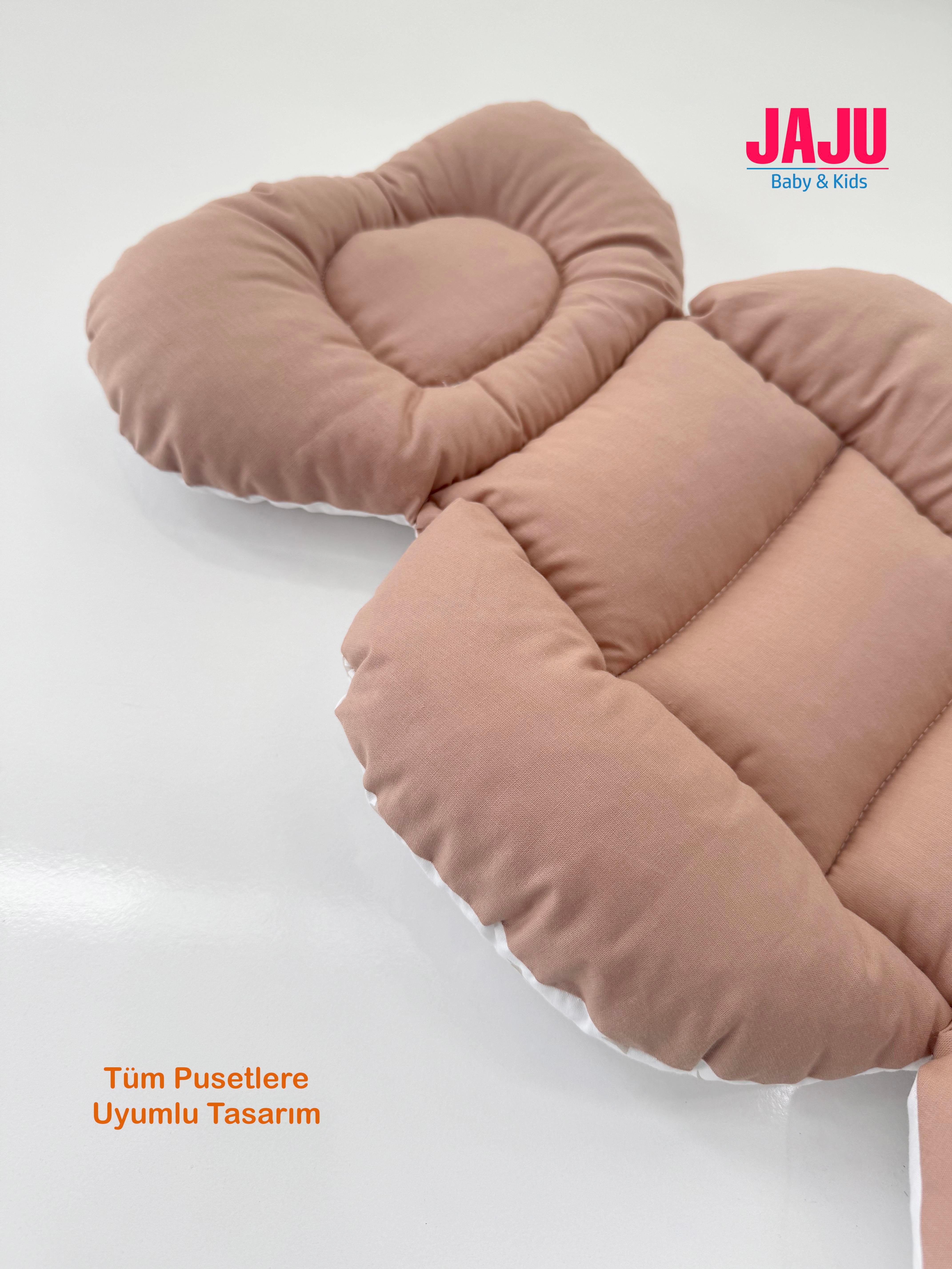 Jaju Baby Kahve Yıldız Desenli Oto Koltuğu Minderi - Puset Minderi