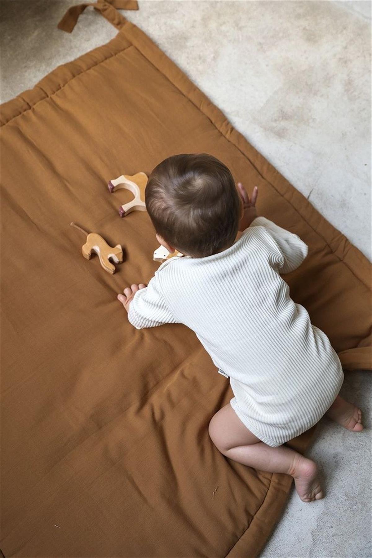 Jaju Baby Kahverengi 120x120 Cm Kare Oyun Halısı / Oyun Matı