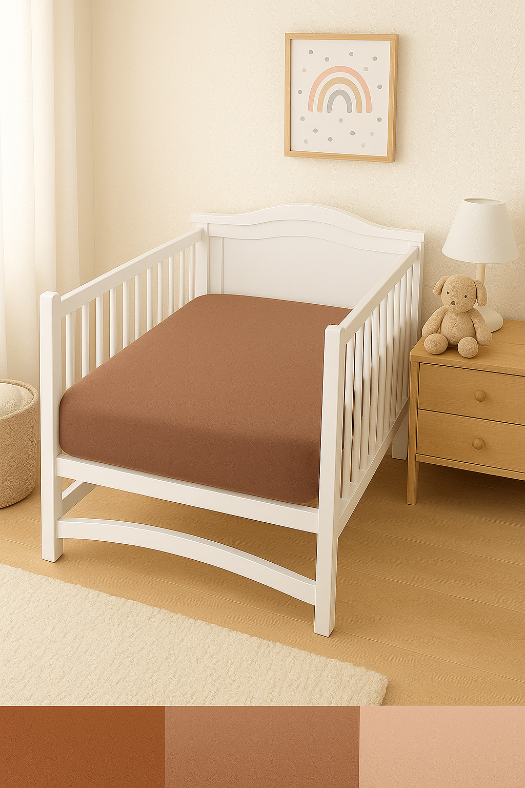 Jaju Baby Kahverengi Lastikli Bebek Çarşaf