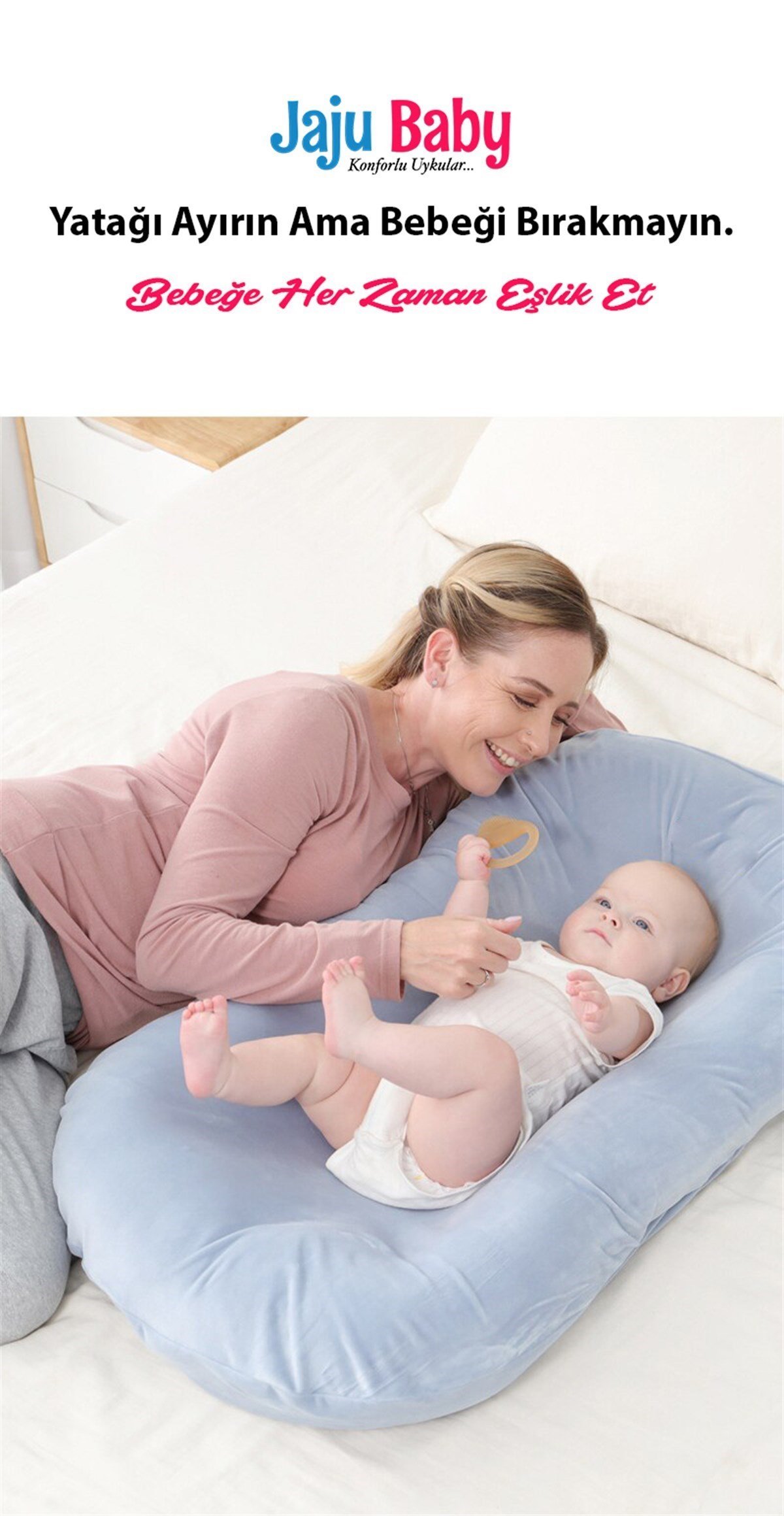 Jaju Baby Kiremit Puffy Babynest Lüx Baby Nest 70x55 Cm Anne Yanı