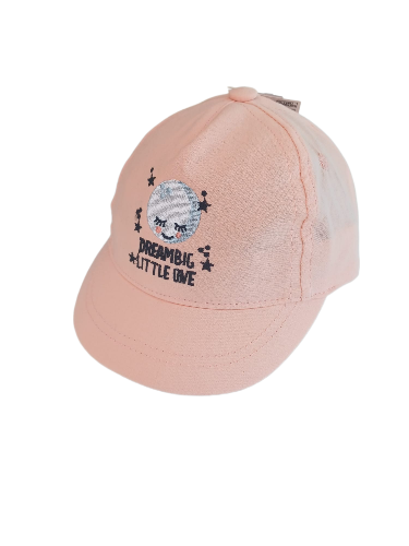 Jaju Baby Kitti 0-18 Ay Pudra Yazı Desenli Bebek Şapka