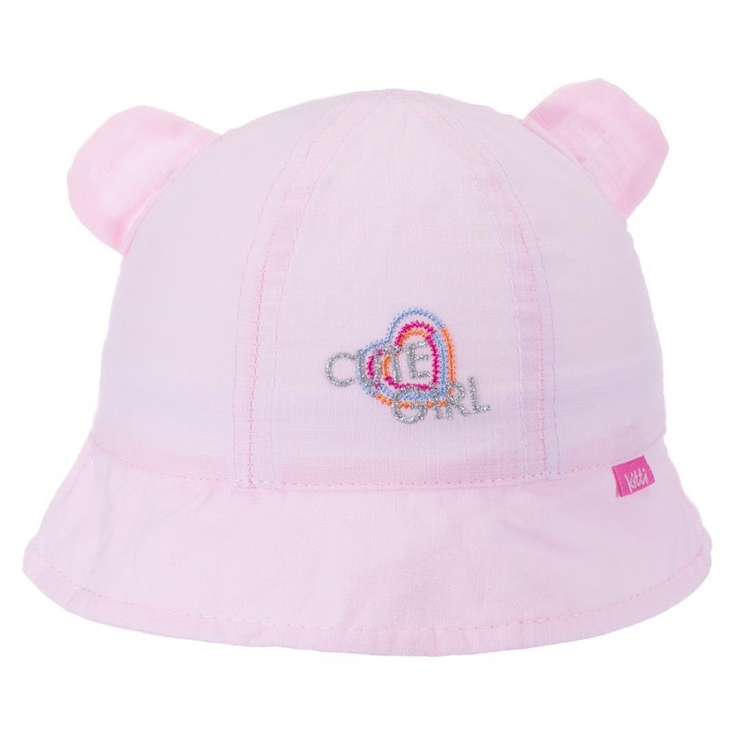 Jaju Baby Kız Bebek 1-3 Yaş Pembe Renk Cute Girl Yazılı Kulaklı Fötr Şapka