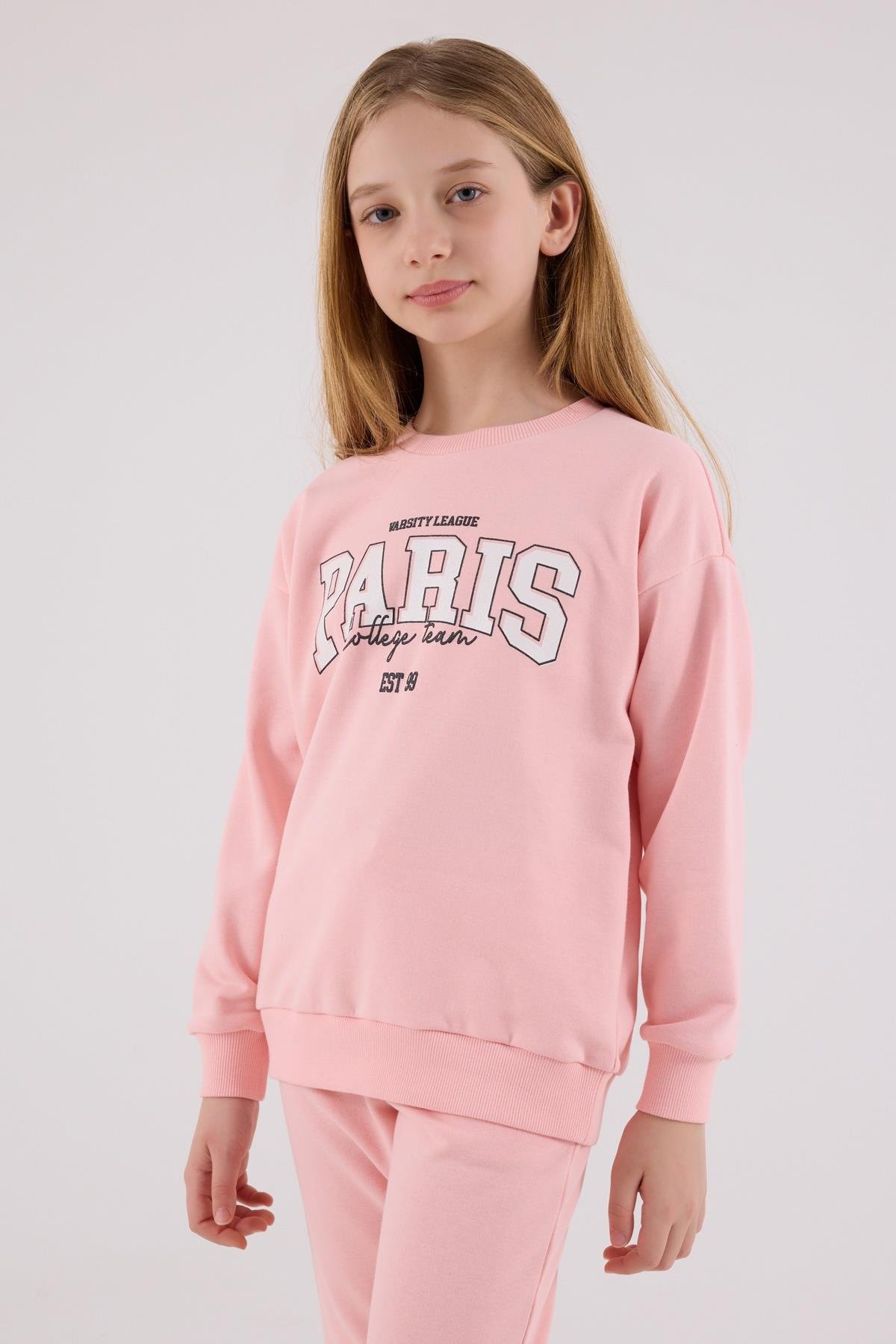 Jaju Baby Kız Çocuk AÇIK PEMBE - Üç İplik - Eşofman Takımı P3690 - V3