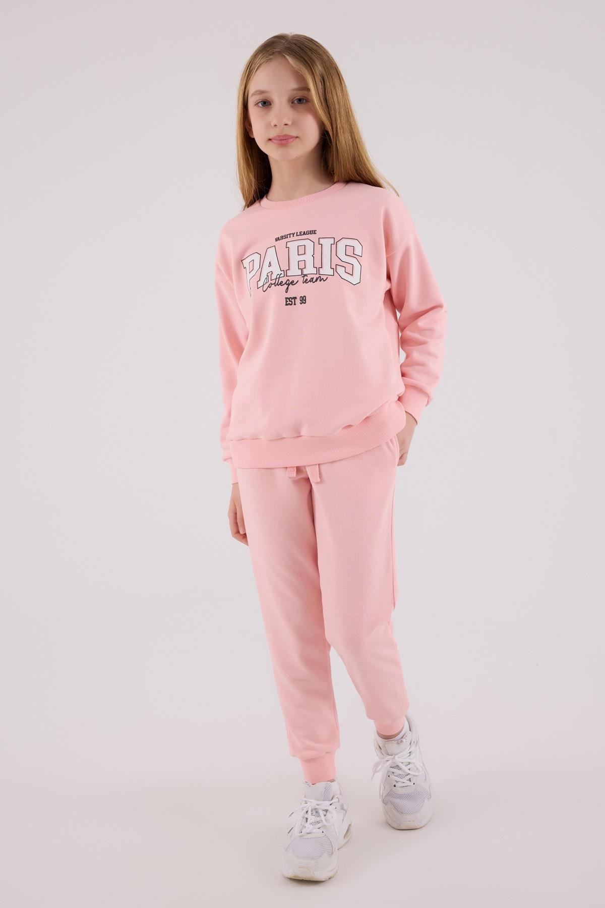 Jaju Baby Kız Çocuk AÇIK PEMBE - Üç İplik - Eşofman Takımı P3690 - V3