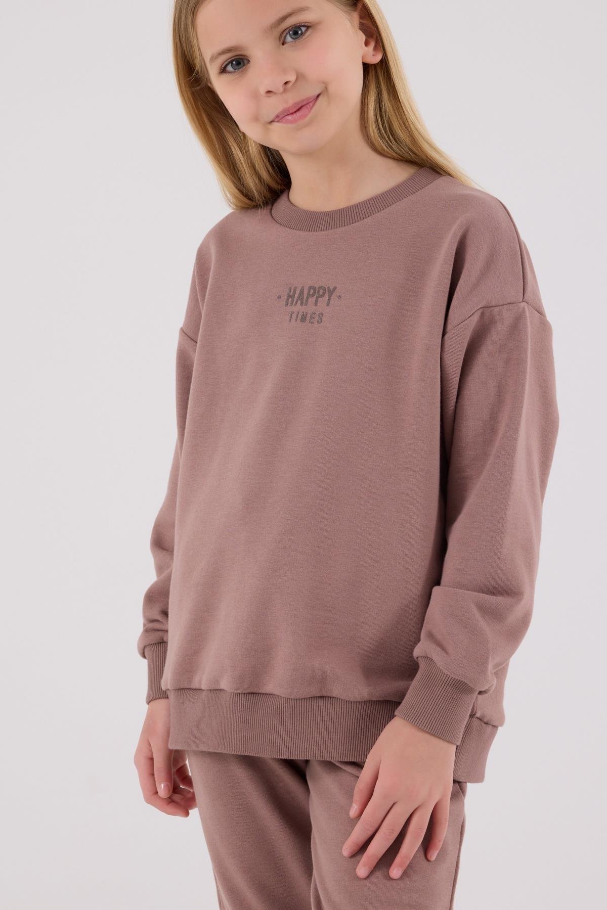 Jaju Baby Kız Çocuk   VİZON - Üç İplik - Eşofman Takımı RP3694 - V1