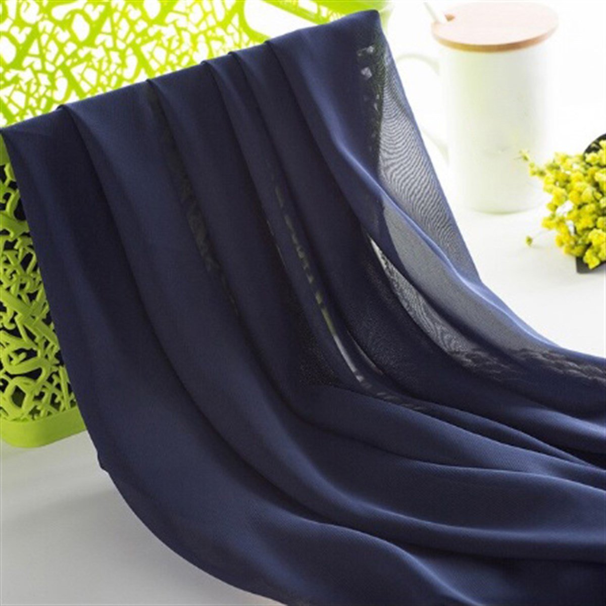 Jaju Baby koyu mavi şifon kumaş