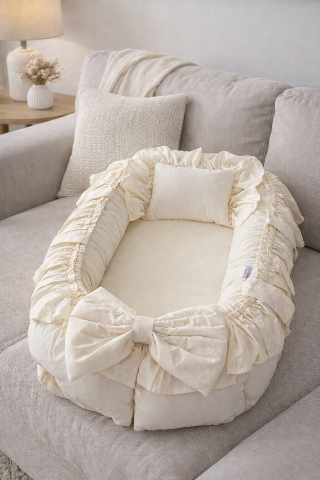 Jaju Baby Krem Fırfırlı Lüx Tasarım Babynest