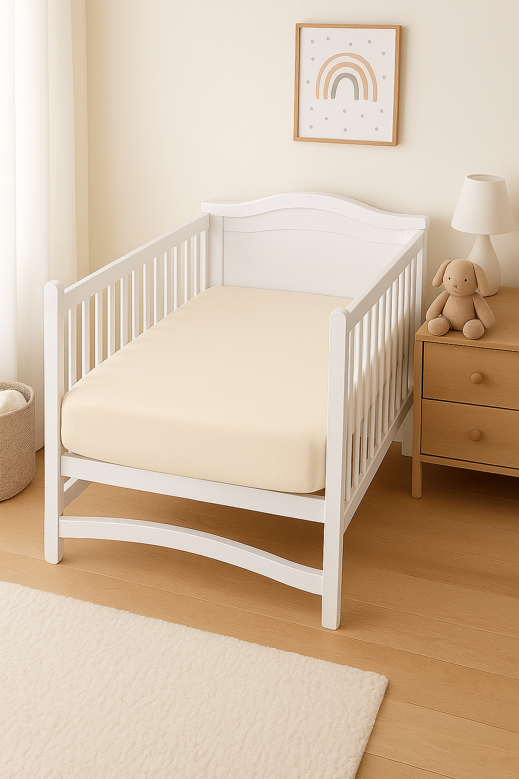 Jaju Baby Krem Lastikli Bebek Çarşaf