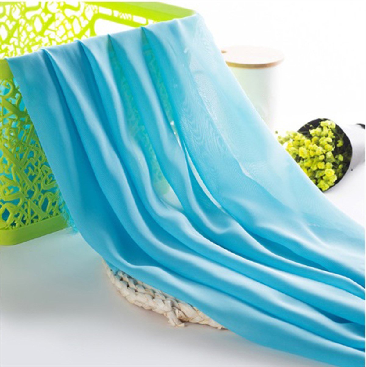 Jaju Baby mavi şifon kumaş