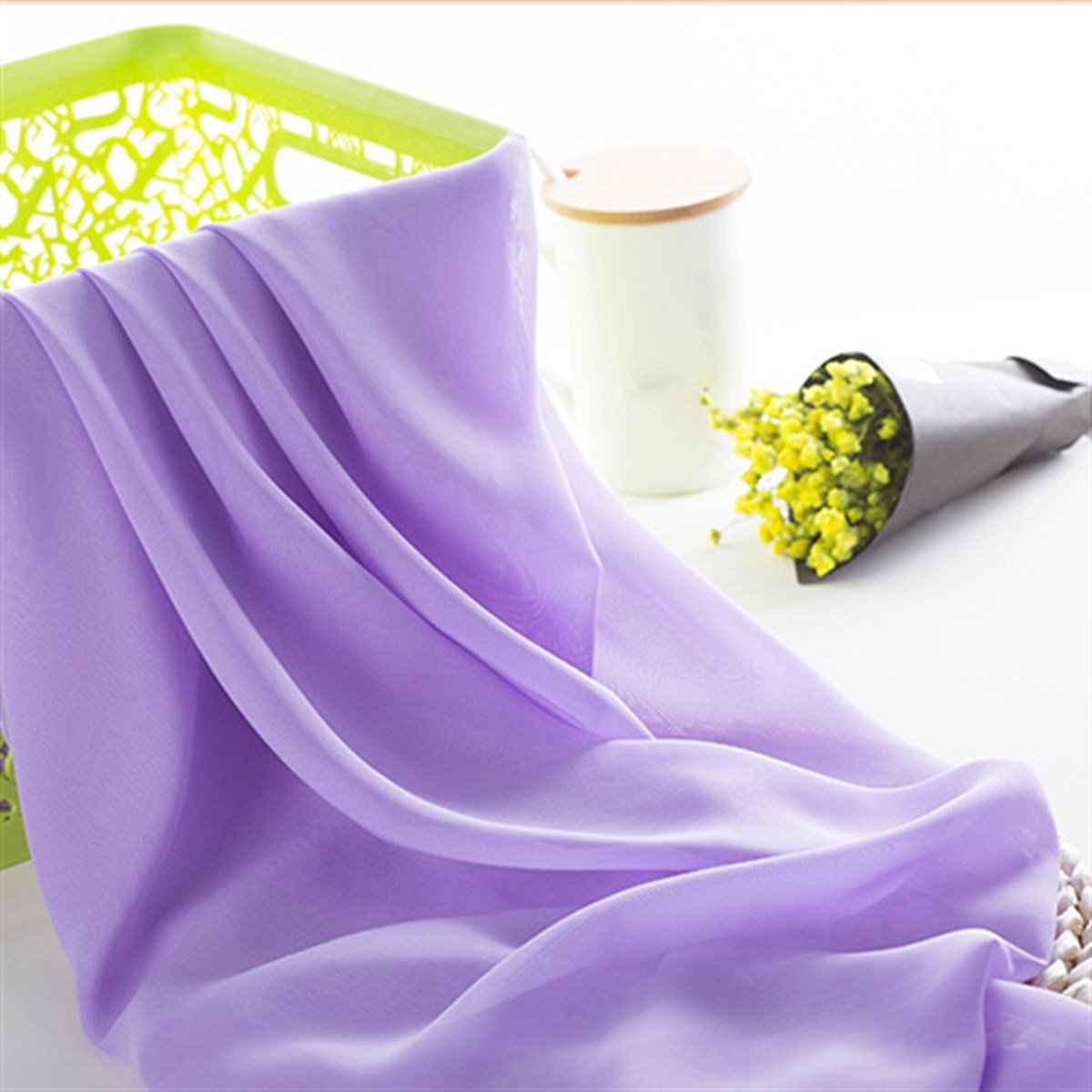 Jaju Baby menekşe şifon kumaş