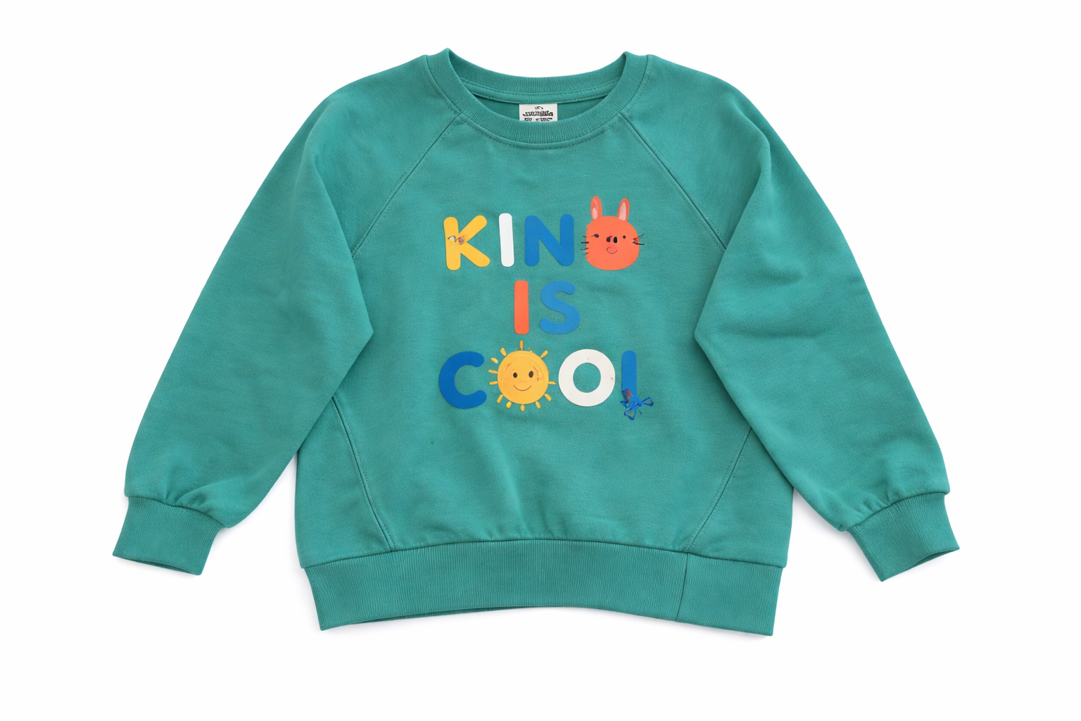 Jaju Baby Mint Renk Kız Çocuk Baskılı Sweatshirt