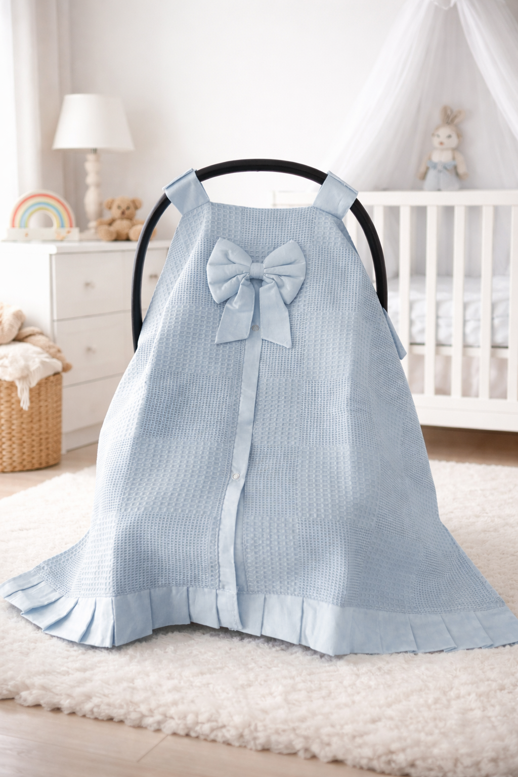 Jaju Baby Mor ve Siyah Yıldızlı Kombinli Puset Örtüsü ve İç Kılıfı