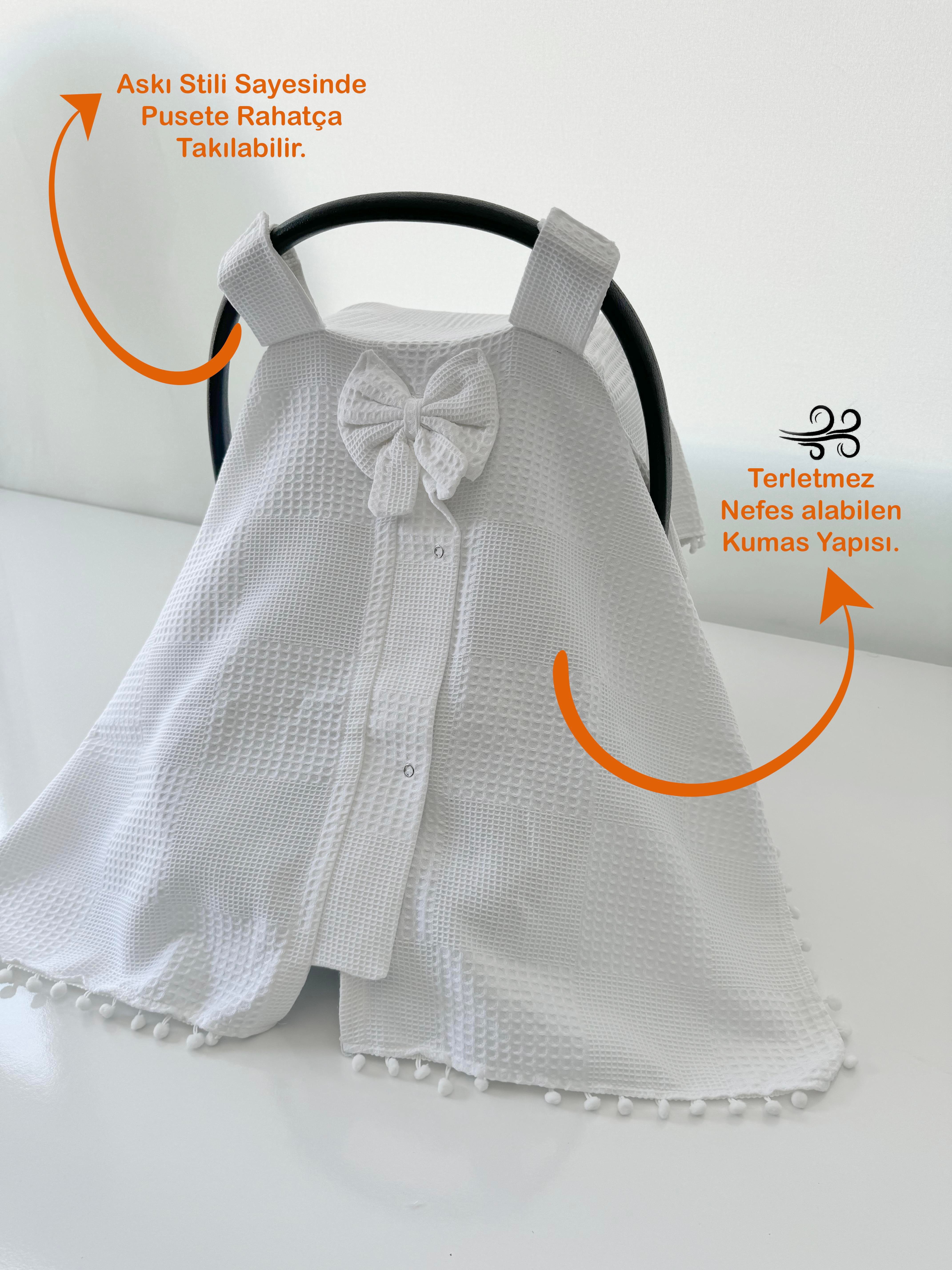 Jaju Baby Mor ve Zikzak Kombinli Puset Örtüsü ve İç Kılıfı