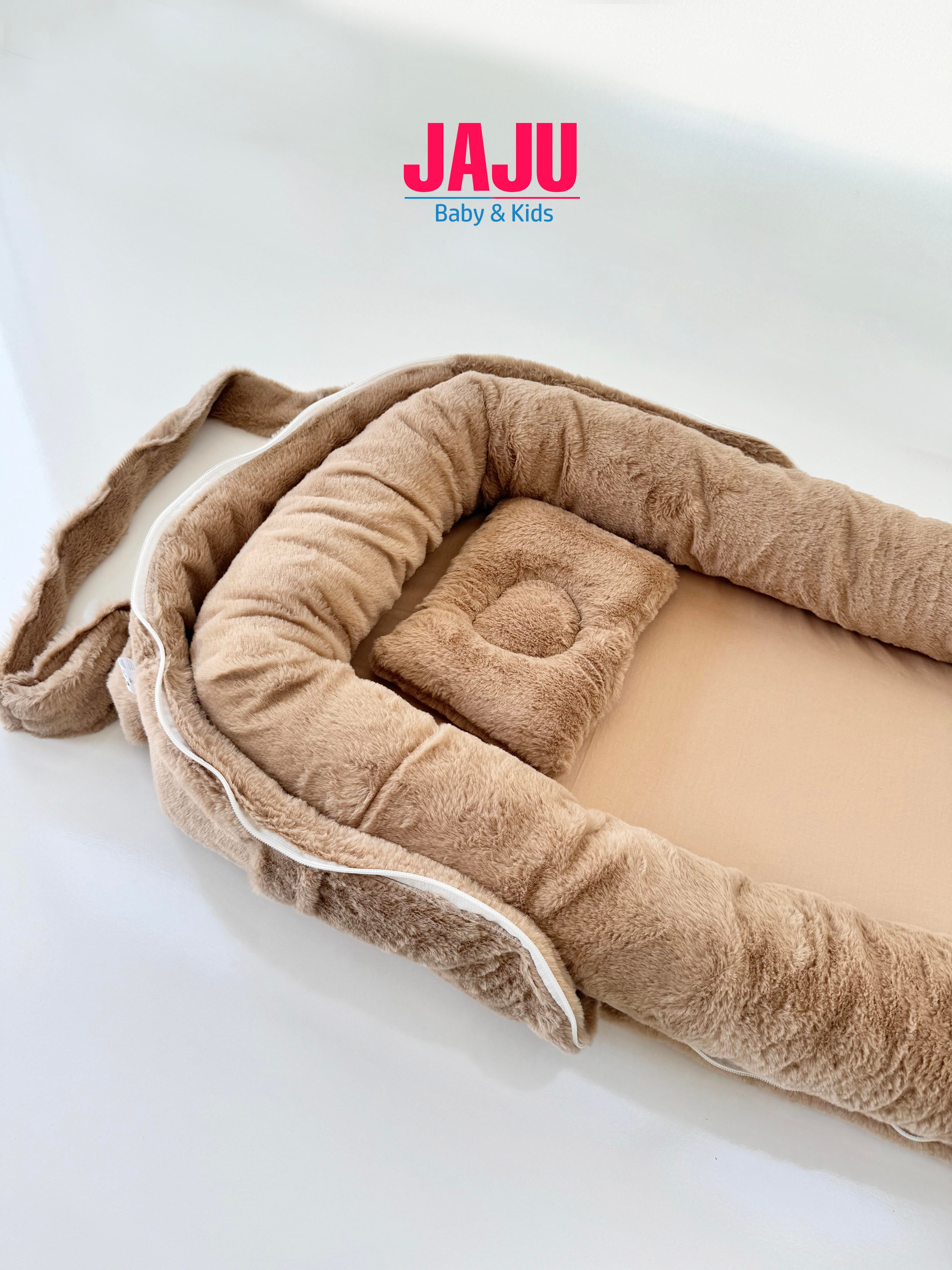 Jaju Baby Nest Çantalı Babynest Taşınabilir Anne Yanı Premium Peluş Babynest