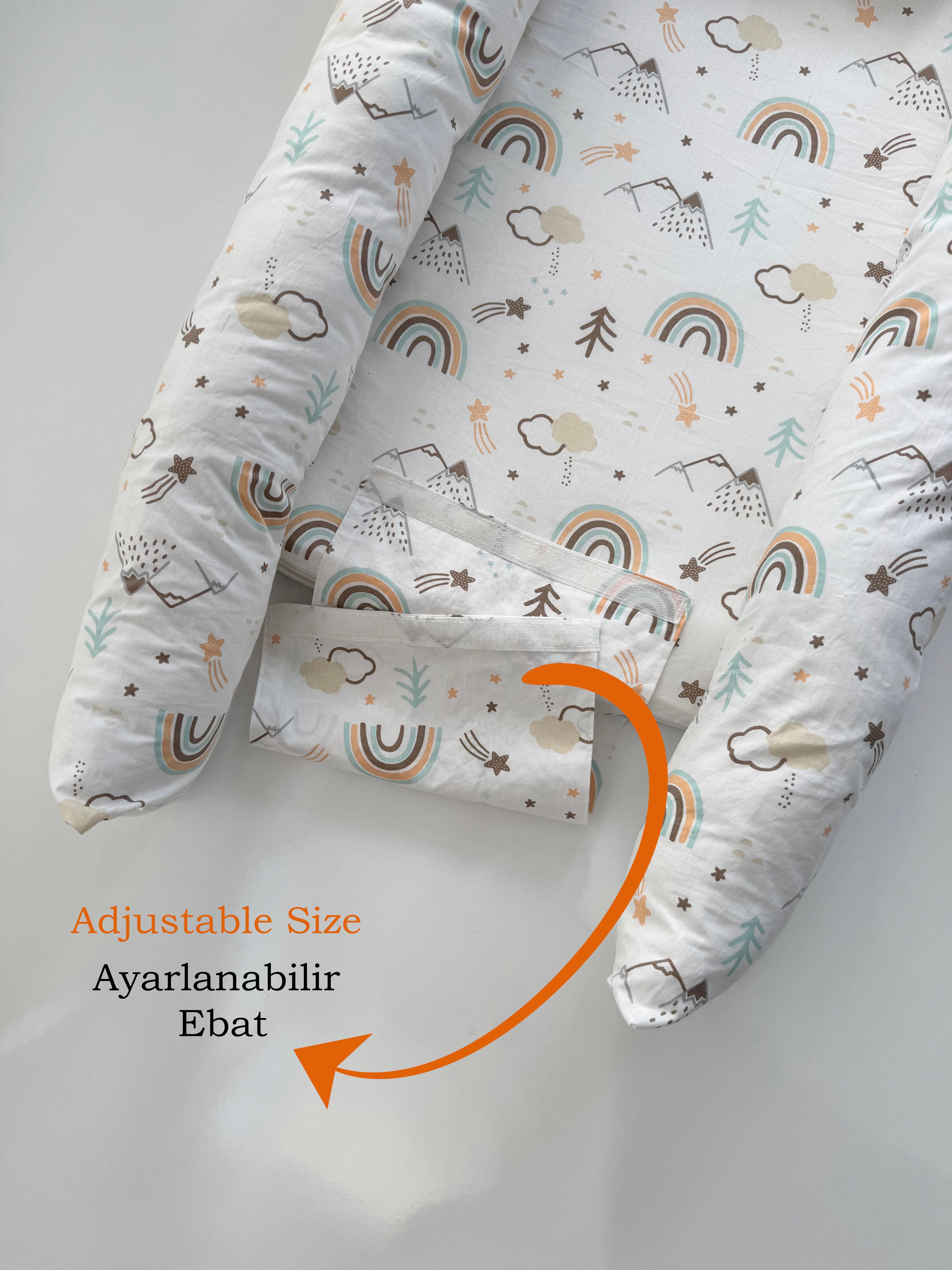 Jaju Baby Nest Premium Kahve Deri Çantalı Babynest Bebek Çantası Taşınabilir Anne Yanı Yatağı