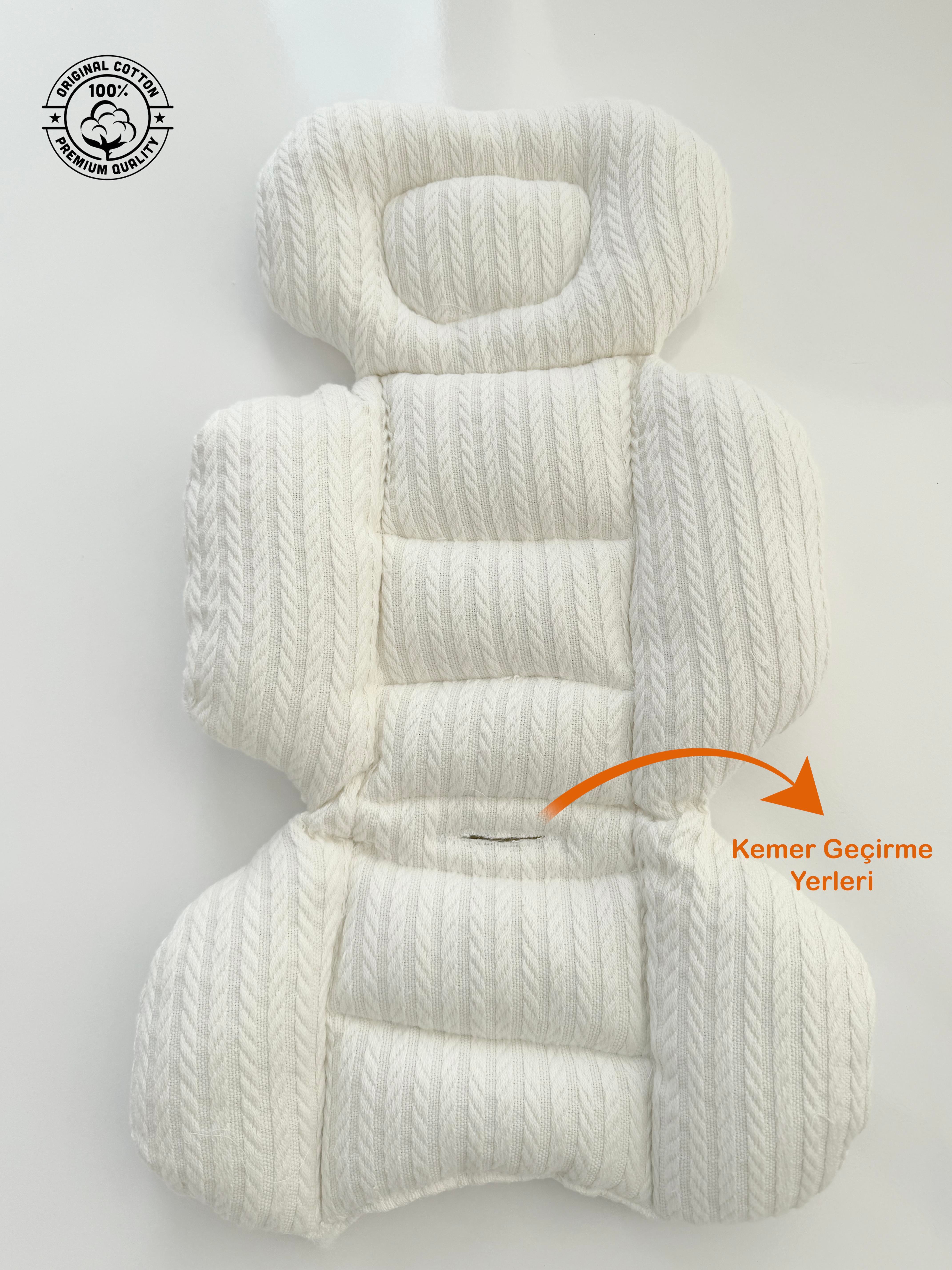 Jaju Baby Örgü Kumaş Puset Minderi / Oto Koltuğu Minderi