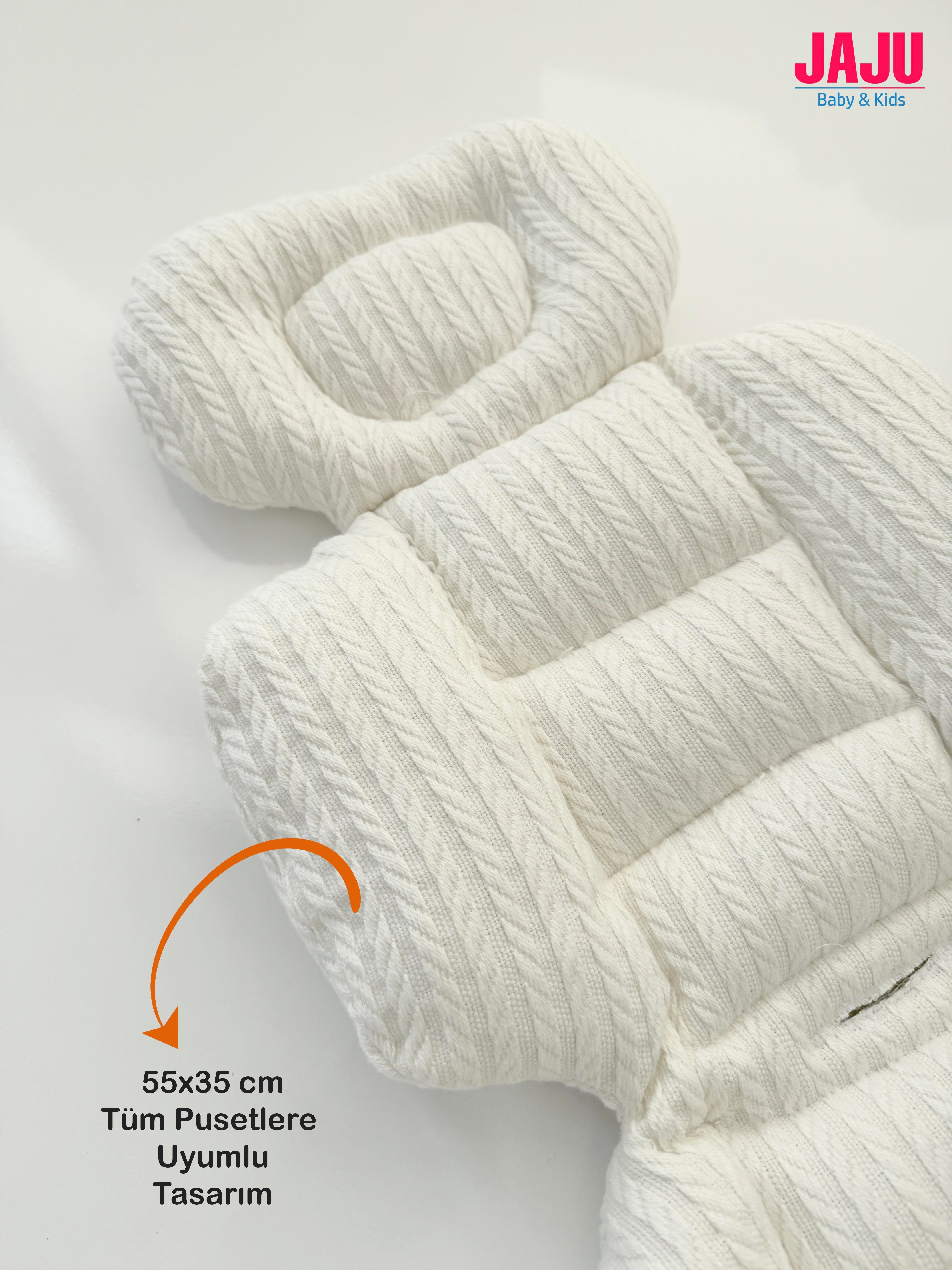 Jaju Baby Örgü Kumaş Puset Minderi / Oto Koltuğu Minderi