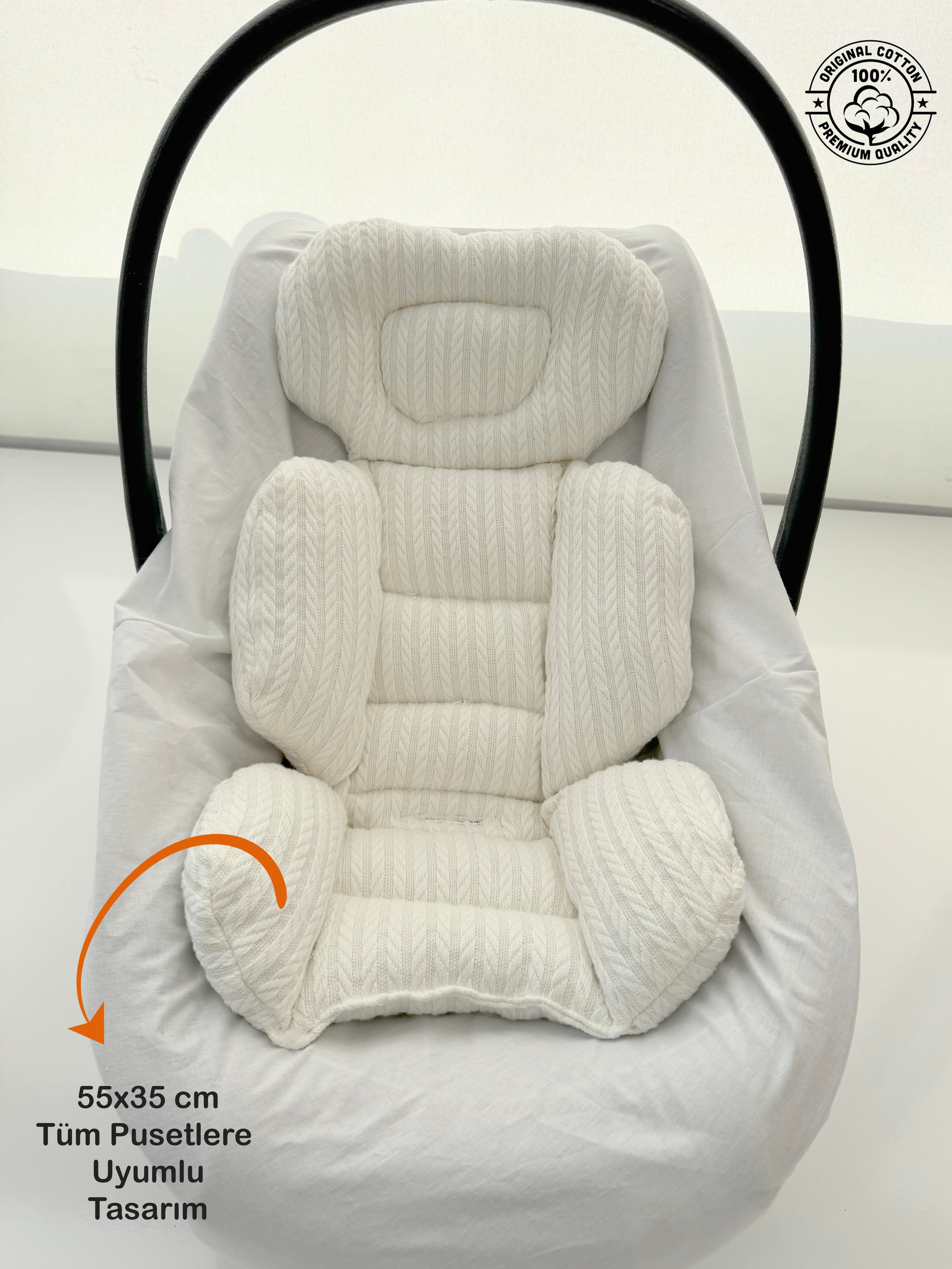 Jaju Baby Örgü Kumaş Puset Minderi / Oto Koltuğu Minderi