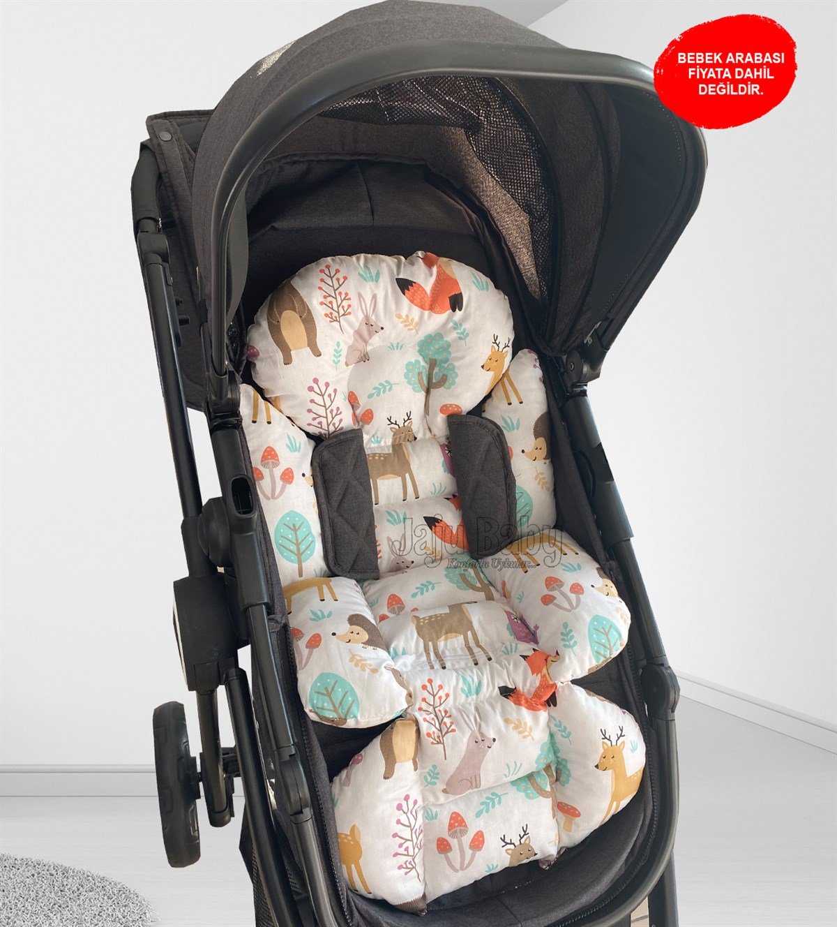 Jaju Baby Orman Tasarım Bebek Arabası Minderi