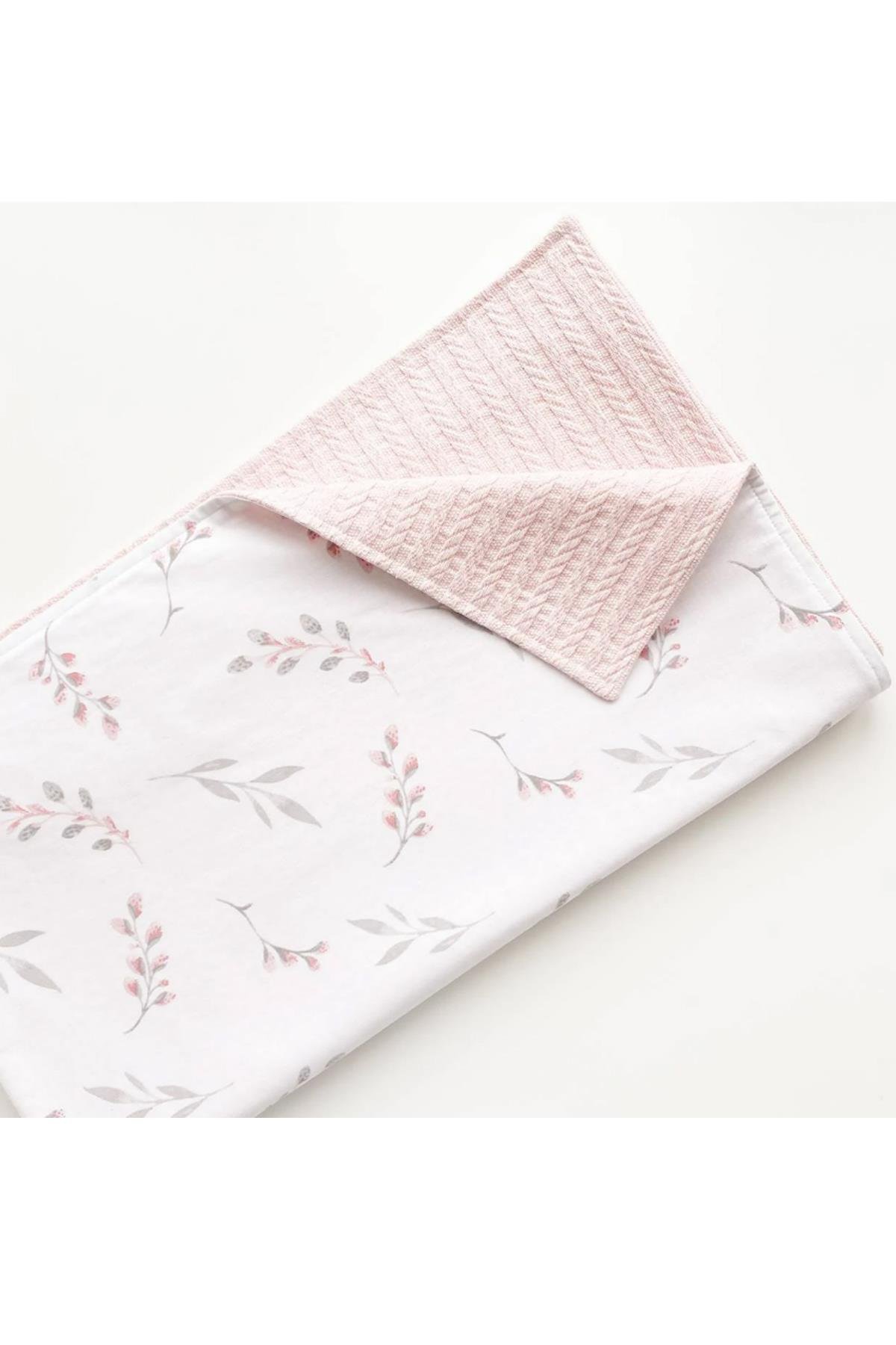 Jaju Baby Örme Kumaş ve Çiçek Bebek Battaniye 110x100 cm
