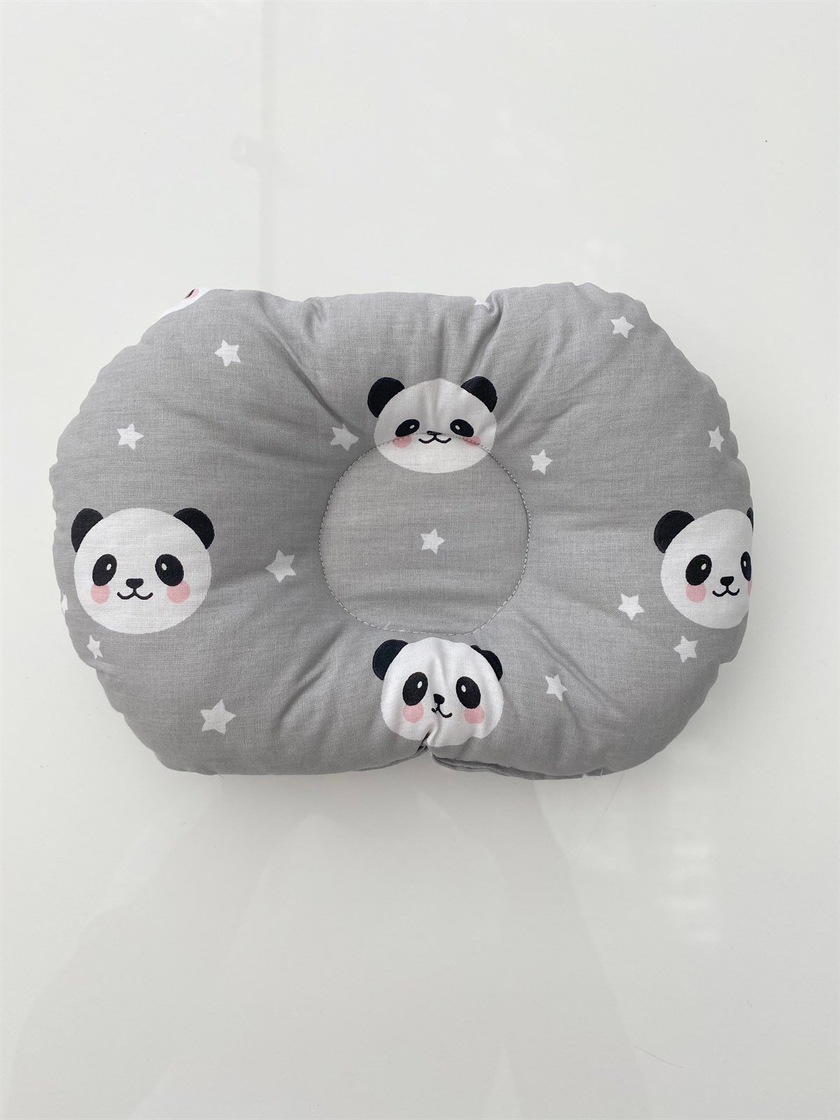 Jaju Baby Panda Düz Kafa Yastığı Kafa Şekillendirici Bebek Yastık