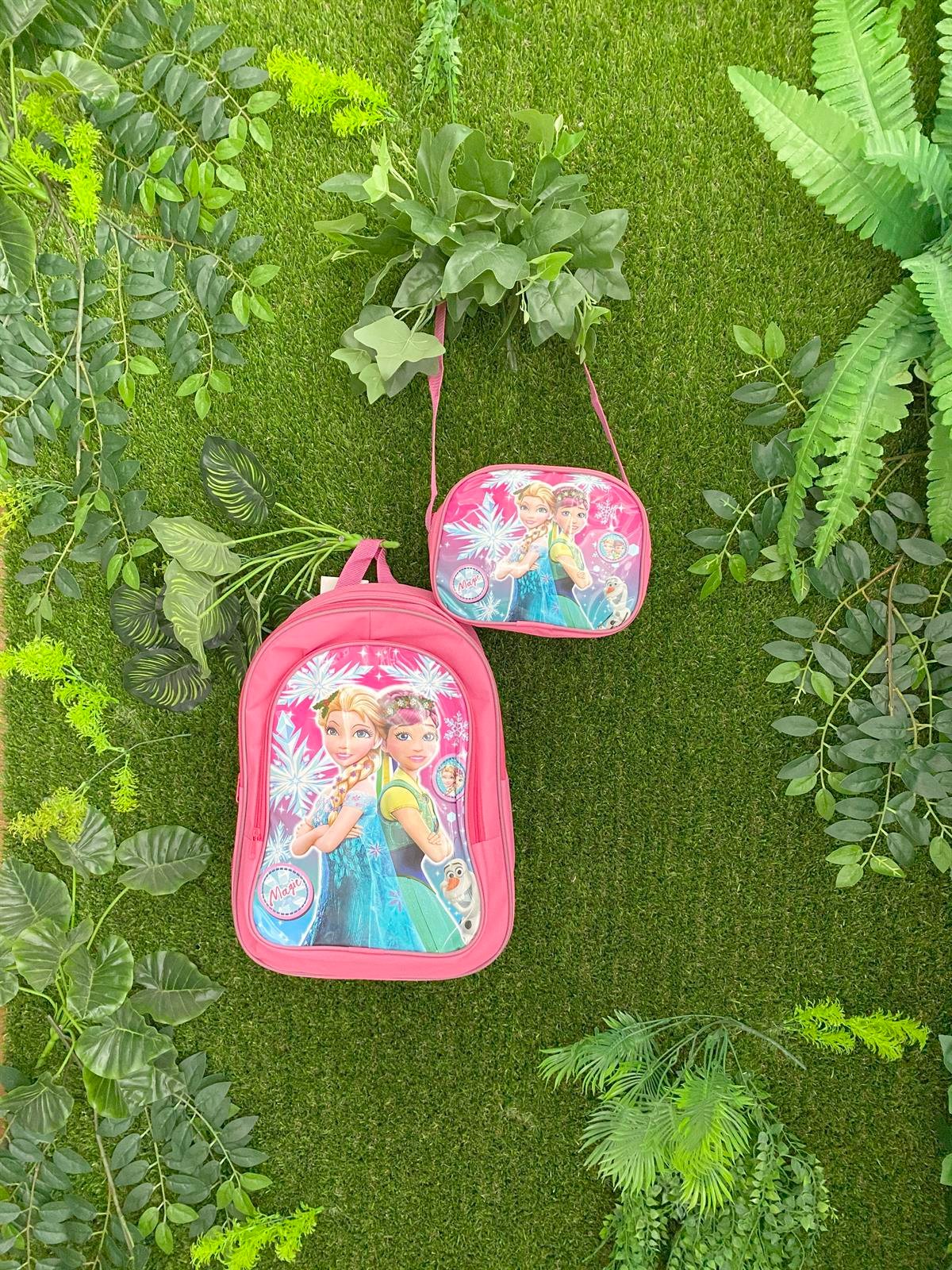 Jaju Baby Pembe Frozen Elsa Desenli Sırt Ve Beslenme Çantası