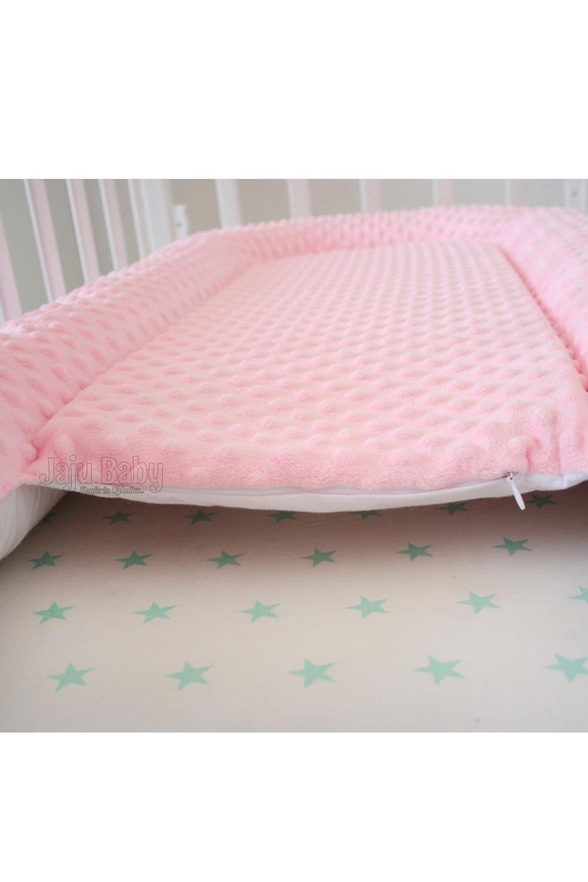 Jaju Baby Pembe Nohut Kumaş Lüx Tasarım Ortopedik Babynest 100x60cm