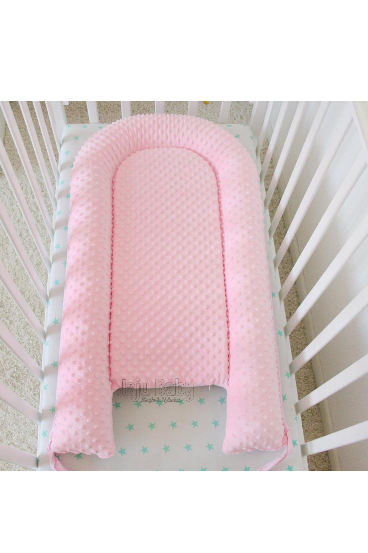 Jaju Baby Pembe Nohut Kumaş Lüx Tasarım Ortopedik Babynest 100x60cm
