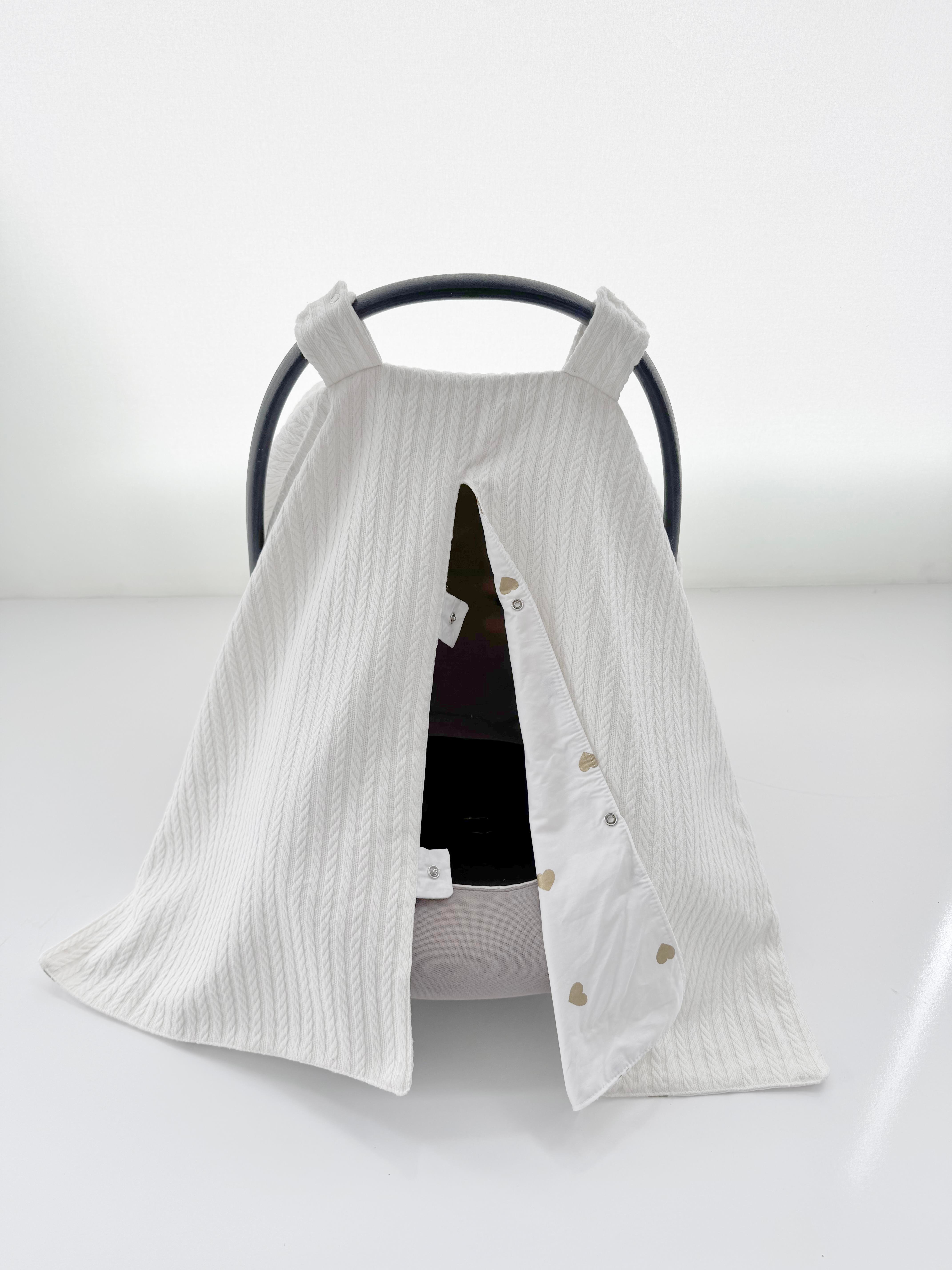 Jaju Baby Pembe ve Puantiye Kombinli Puset Örtüsü ve İç Kılıfı