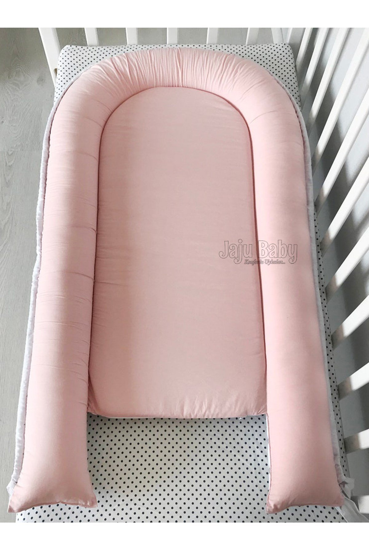 Jaju Baby Pudra Gri Yıldız Tasarım Lüx Ortopedik Babynest