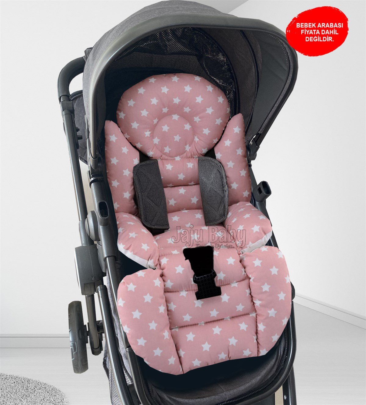 Jaju Baby Pudra Yıldızlı Bebek Arabası Minderi