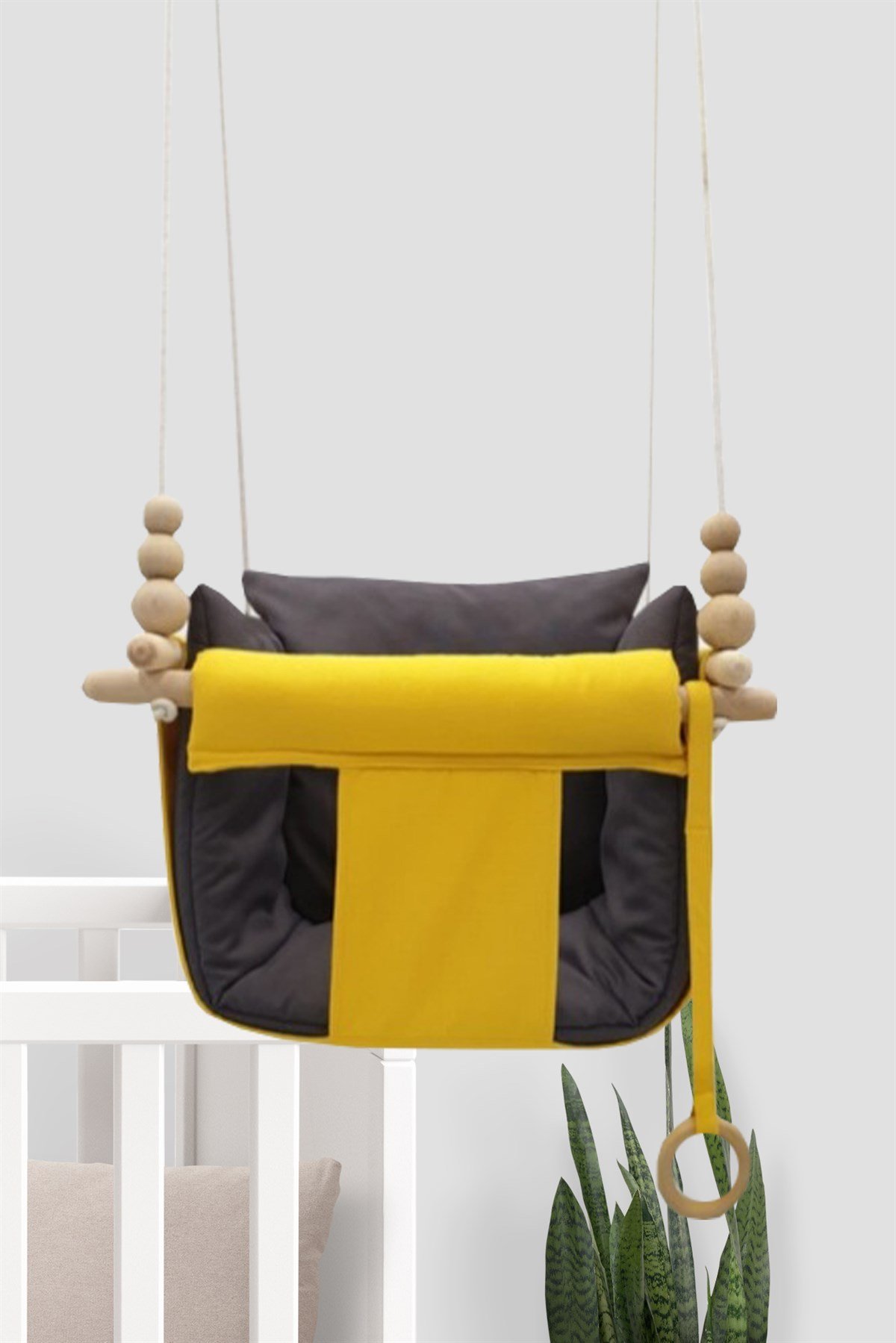Jaju Baby Rüya Antrasit Sarı Sevimli Salıncak