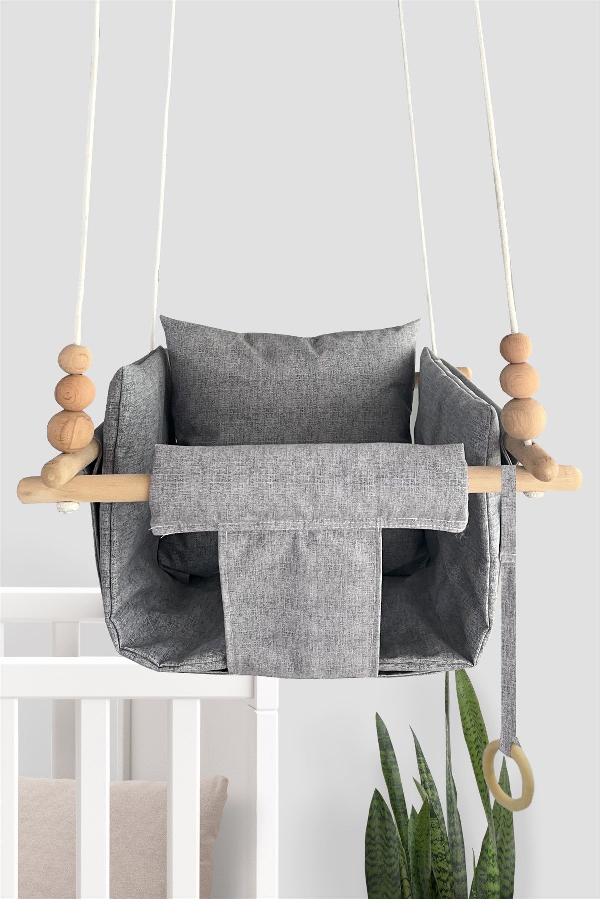 Jaju Baby Rüya Kırçıllı Gri Sevimli Salıncak