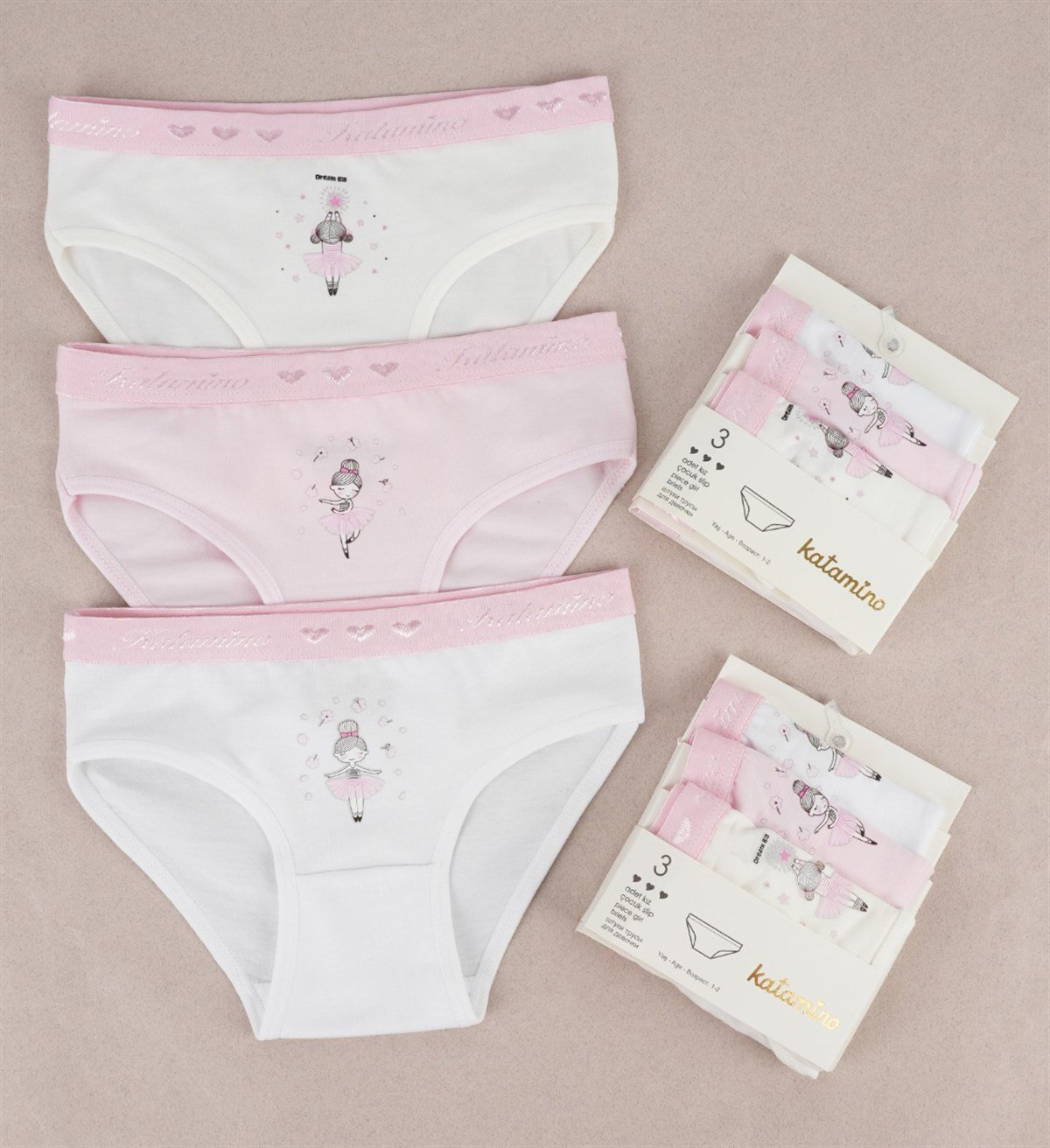 Jaju Baby Sanem 3'lü Kız Slip Kilot Set