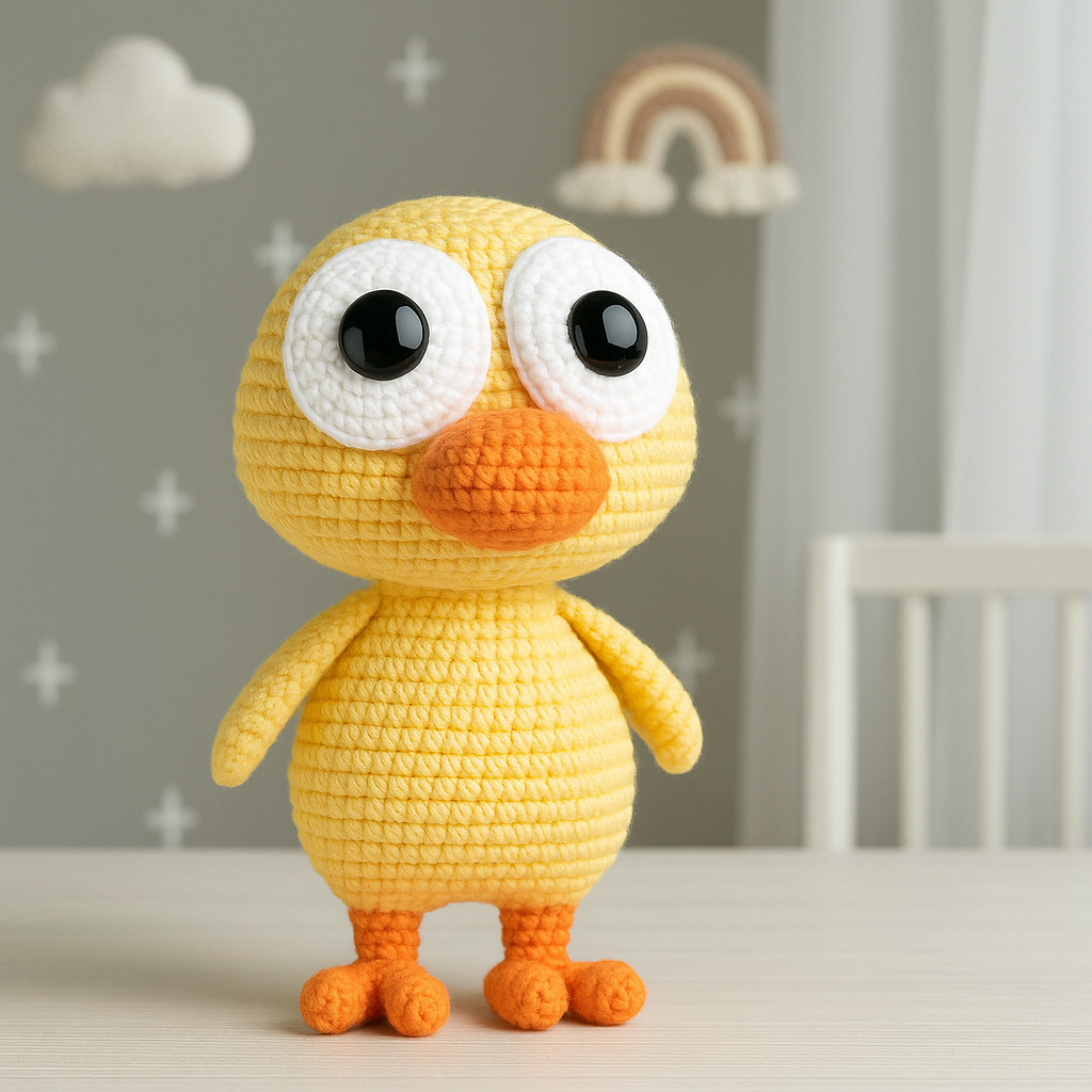 Jaju Baby Sarı Civciv 17 cm Amigurumi Özel EL emeği Uyku arkadaşı