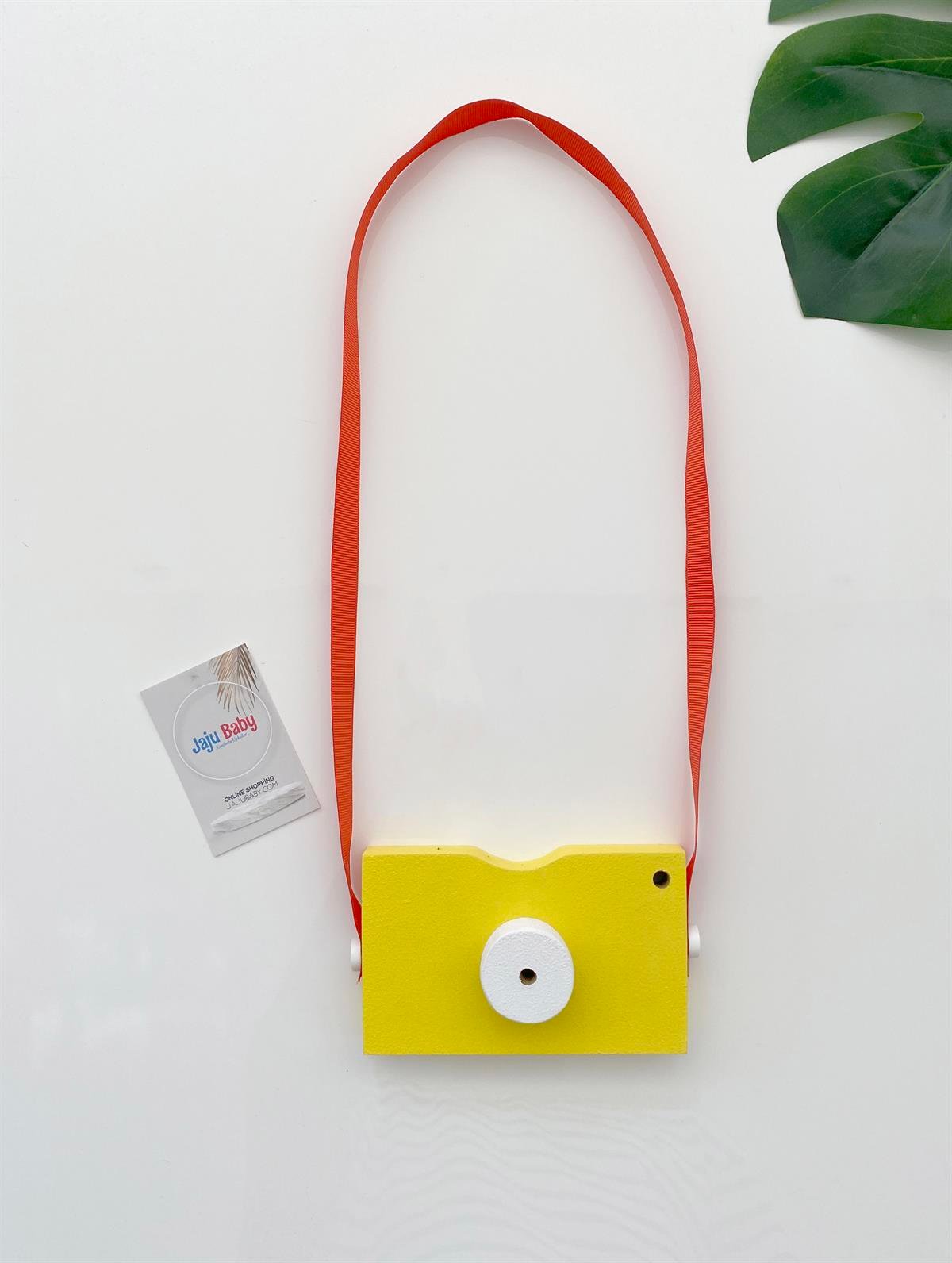 Jaju Baby Sarı Renk Ahşap Oyuncak Fotoğraf Makinesi