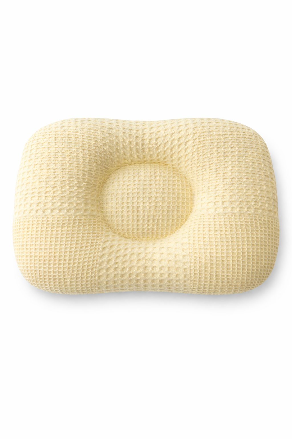 Jaju Baby Sarı Waffle Düz Kafa Yastığı Bebek Kafa Şekillendirici Yastık Bebek Yastığı Düz Kafa Sendorumu Önleyici Yastık