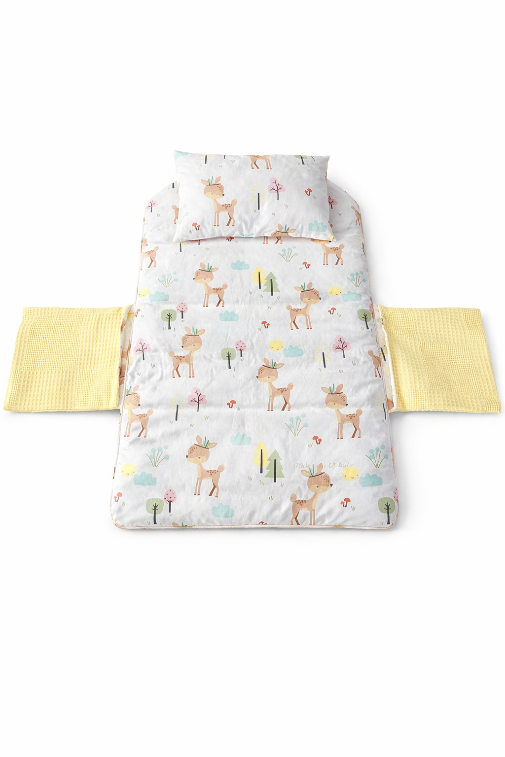 Jaju Baby Sarı Wafle Pike Kumaş Ceylan Tasarım Bebek Alt Açma Çantalı (Sürpriz Altaçma)