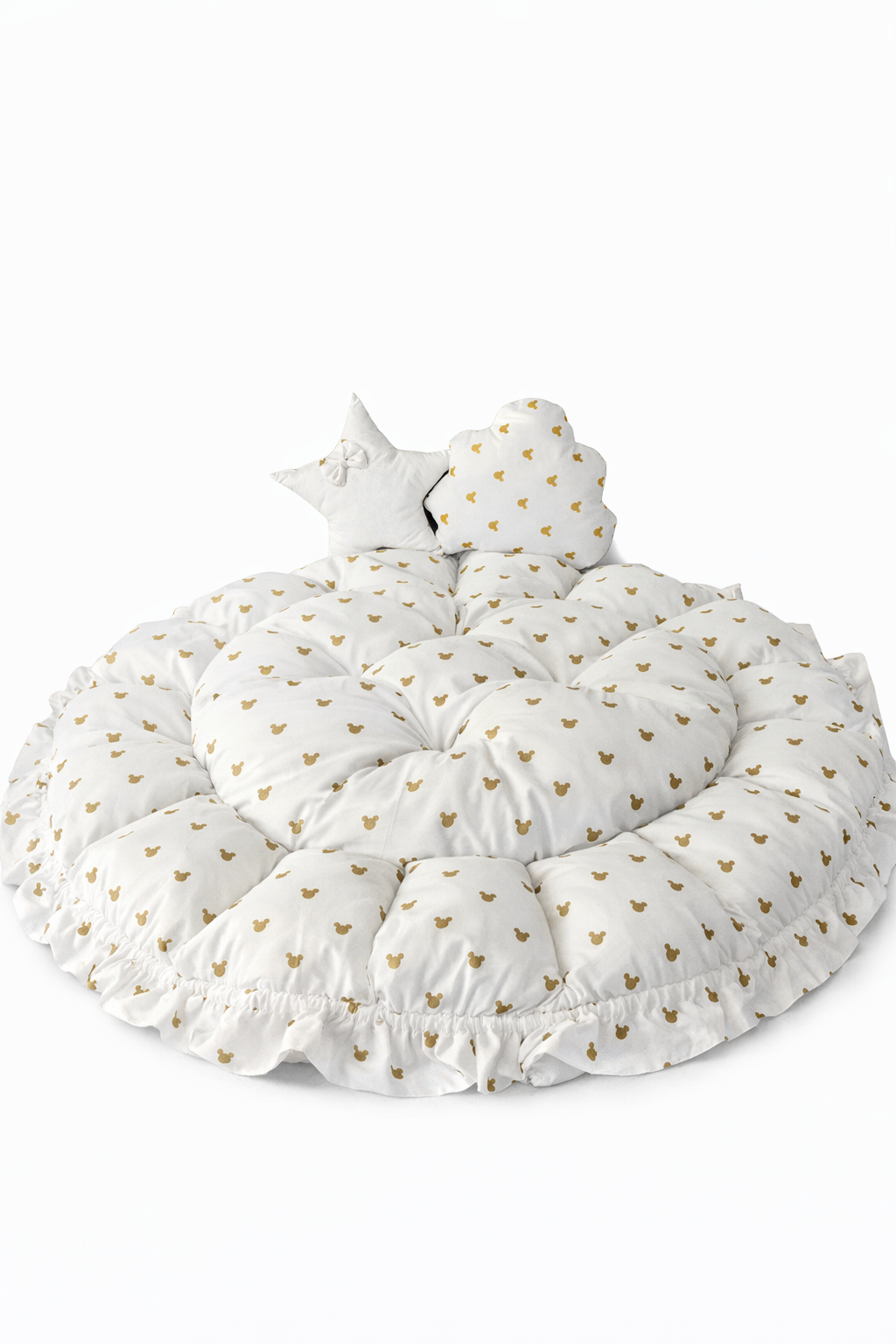 Jaju Baby Sevimli Gold Mouse Açılır - Kapanır Oyun Minderi Cibinlik Aparatlı Babynest