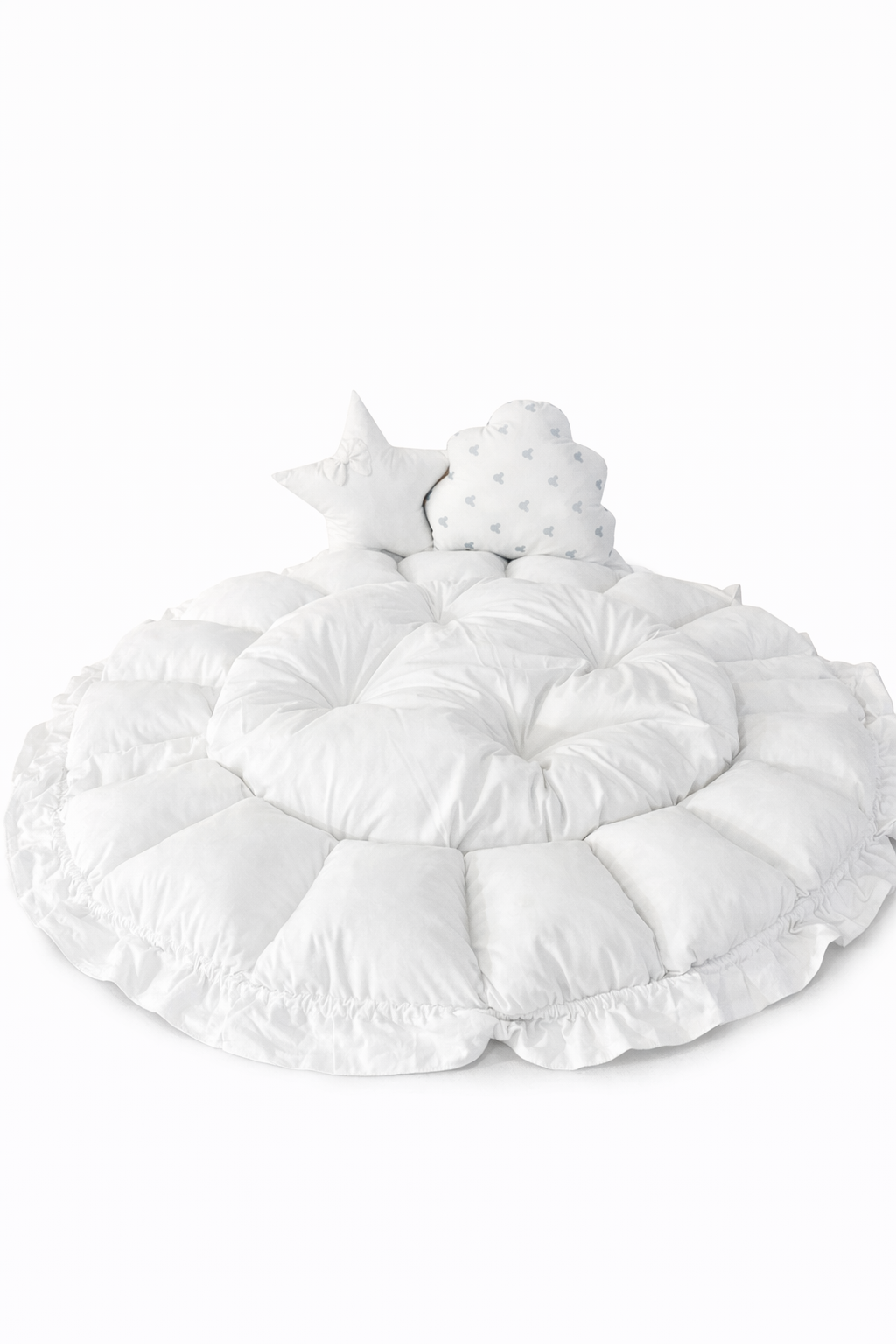 Jaju Baby Sevimli Gri Mouse Açılır - Kapanır Oyun Minderi Cibinlik Aparatlı Babynest