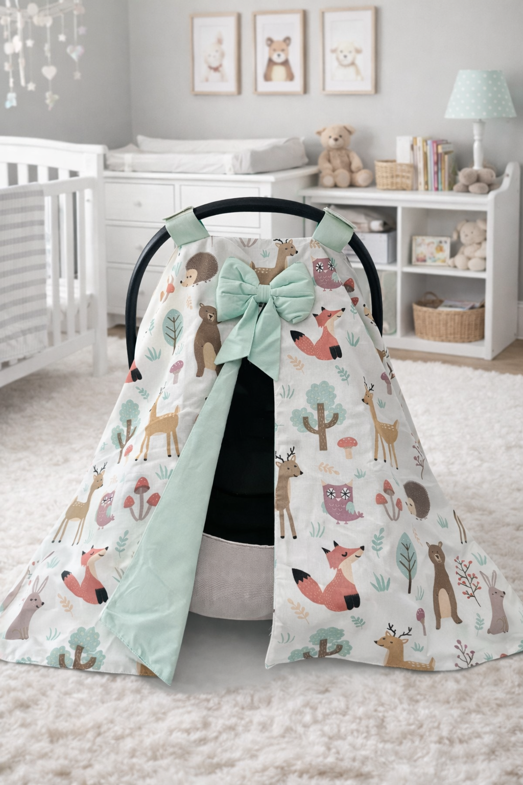 Jaju Baby Sevimli Orman Tasarım Puset Örtüsü