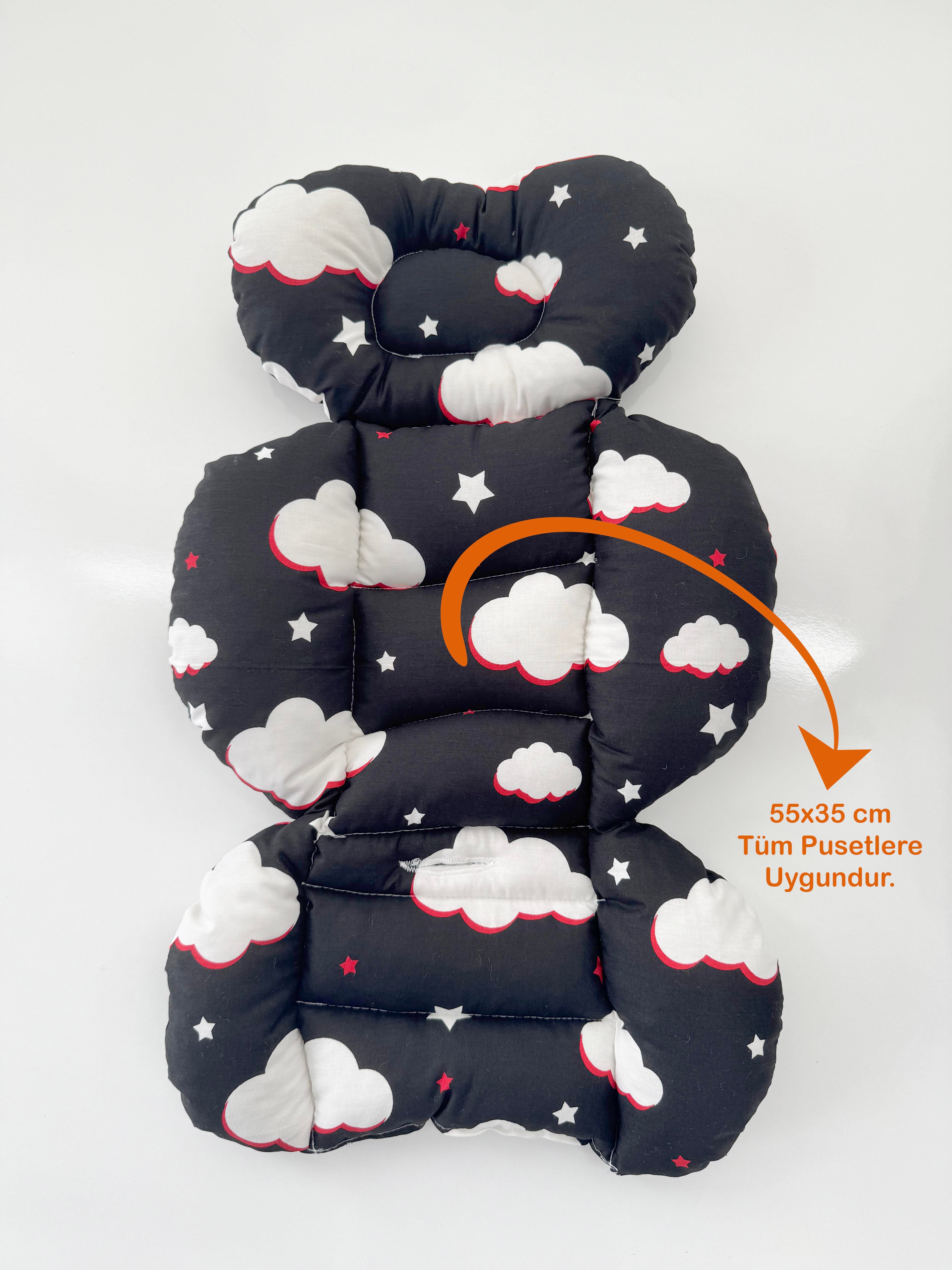 Jaju Baby Siyah Bulutlu Oto Koltuğu Minderi - Puset Minderi