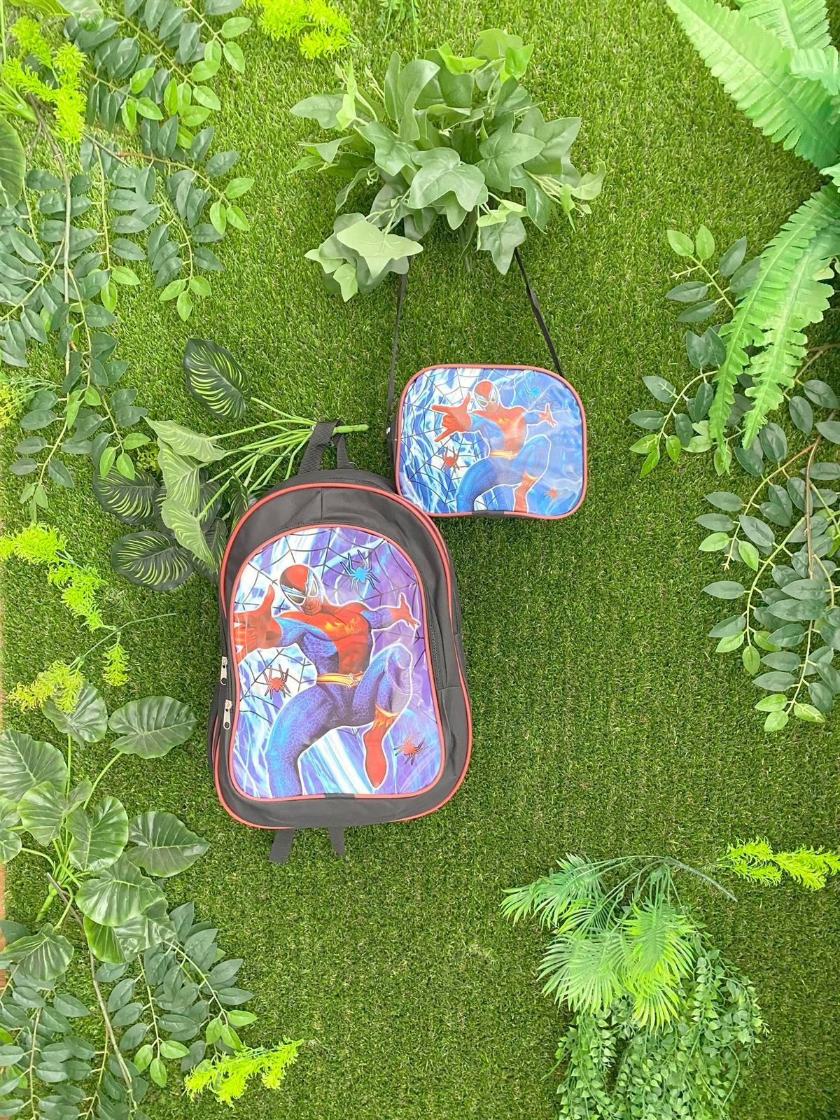 Jaju Baby Siyah Spider Man Desenli Sırt Ve Beslenme Çantası