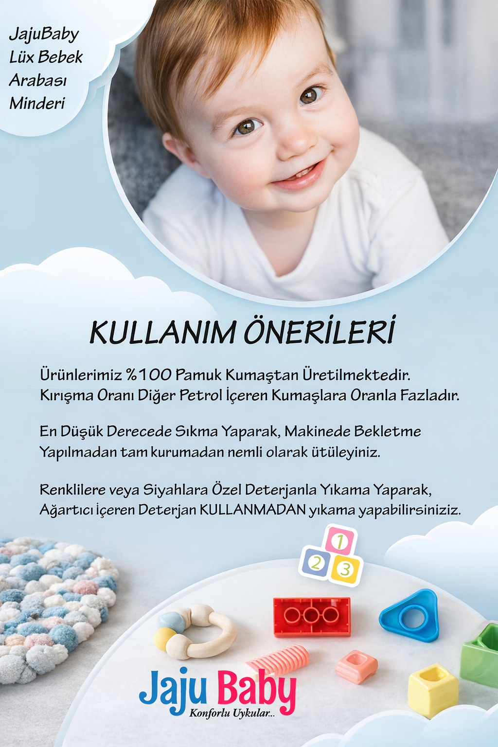 Jaju Baby Somon Bebek Arabası Minderi