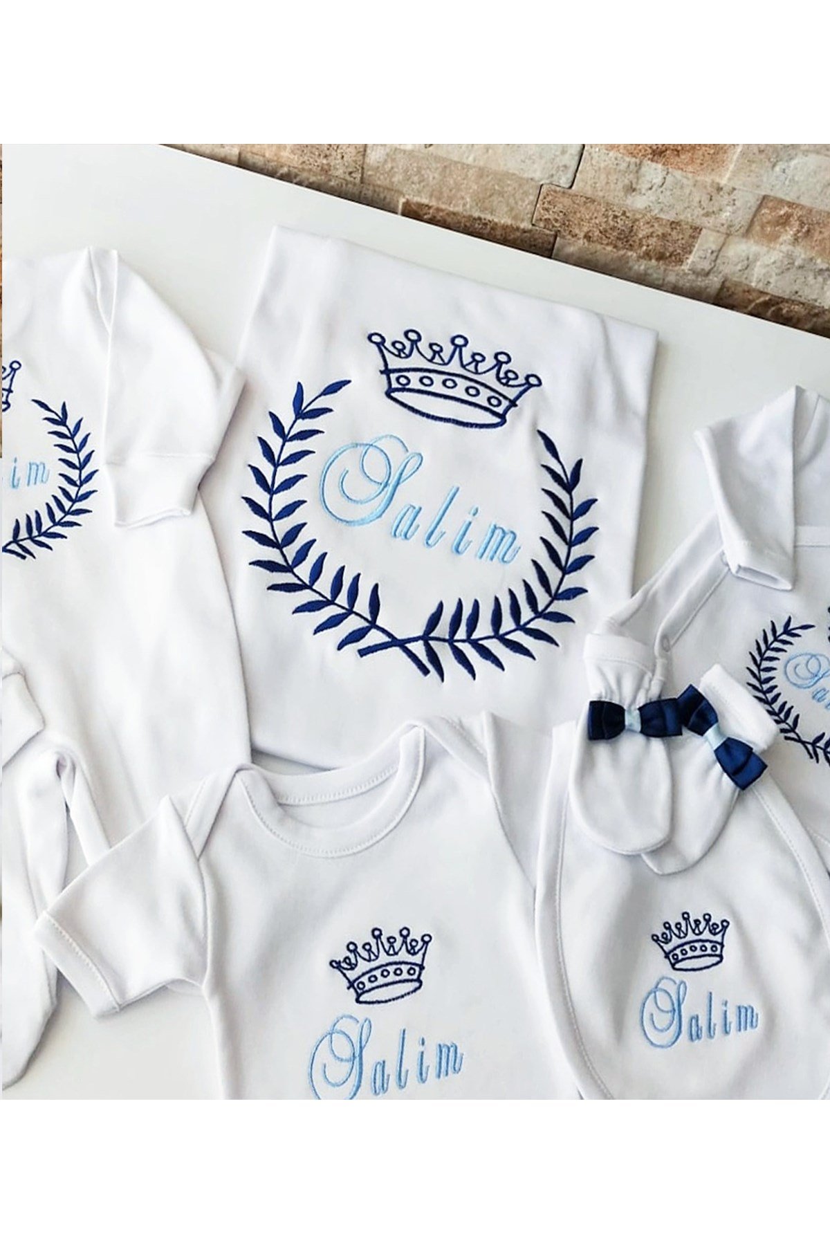 Jaju Baby Tac Ve İsim İşlemeli   Bebek Yeni Doğan Set Set