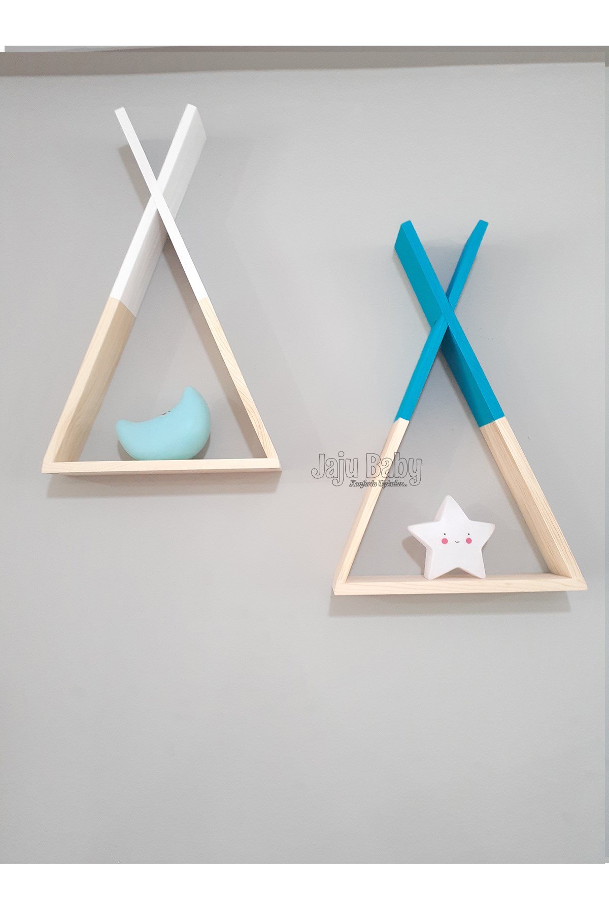 Jaju Baby Turkuaz-Beyaz  Çadır Tepe Raf