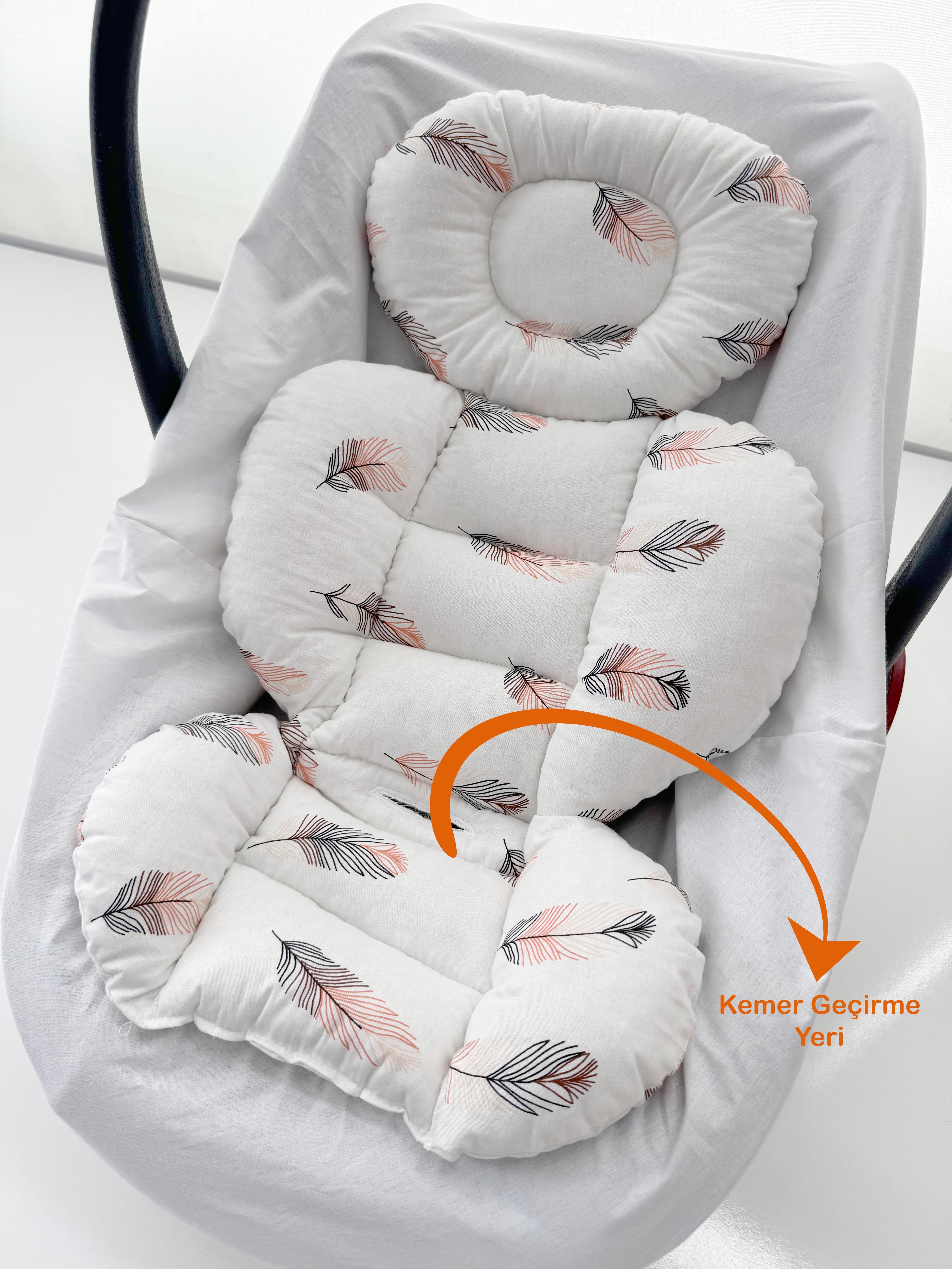 Jaju Baby Tüy Desenli Oto Koltuğu Minderi - Puset Minderi