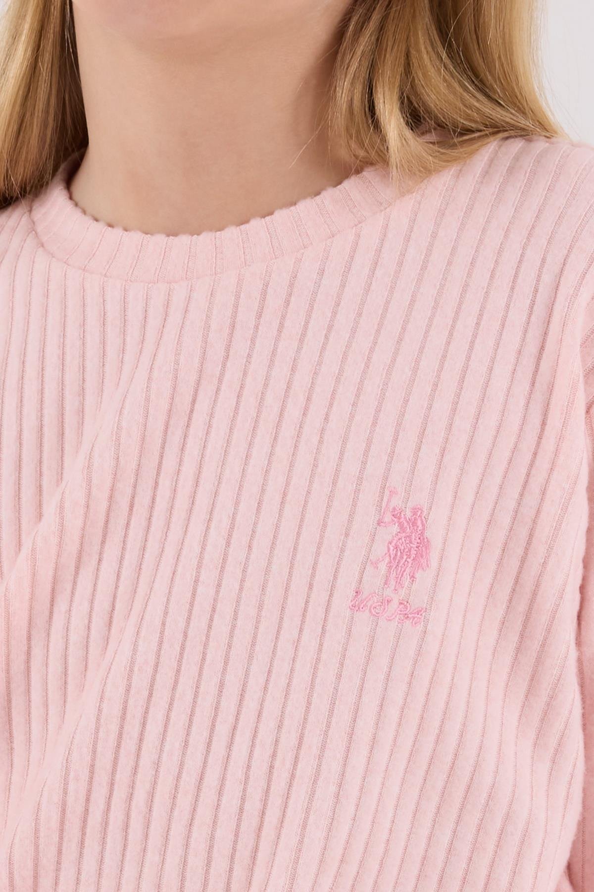 Jaju Baby U.S. Polo Assn. Kız Çocuk AÇIK PEMBE - Kaşkorse - Eşofman Takımı US2328 - V2 