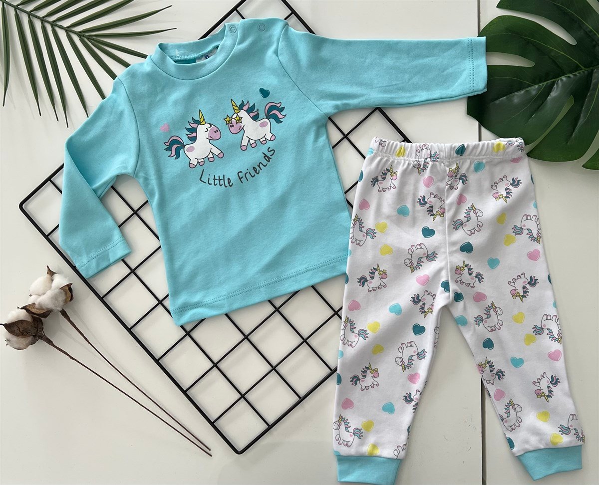 Jaju Baby Unicorn Desenli Bebek Pijama Takımı